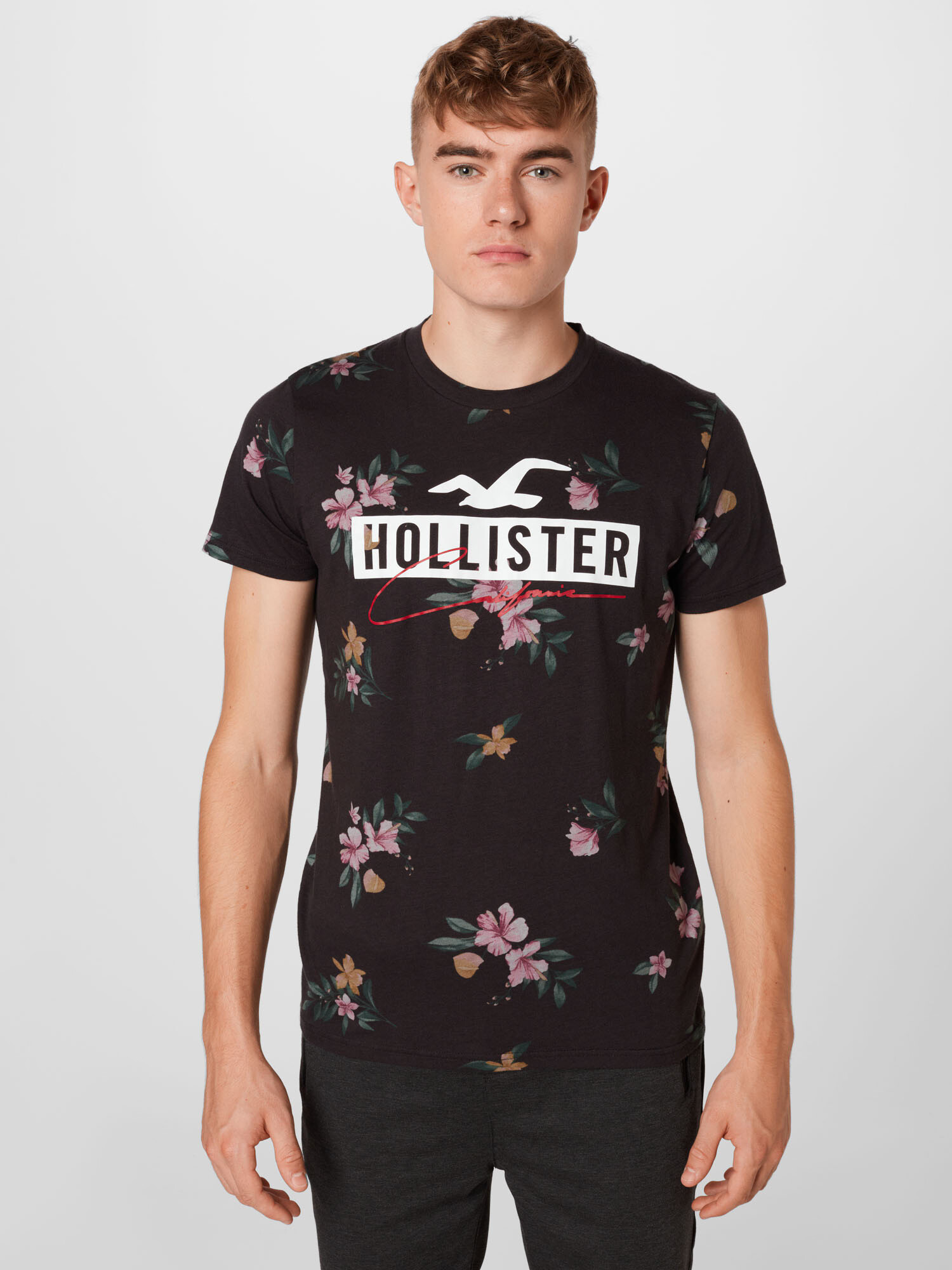 HOLLISTER Tricou verde / portocaliu / roz / negru / alb - Pled.ro