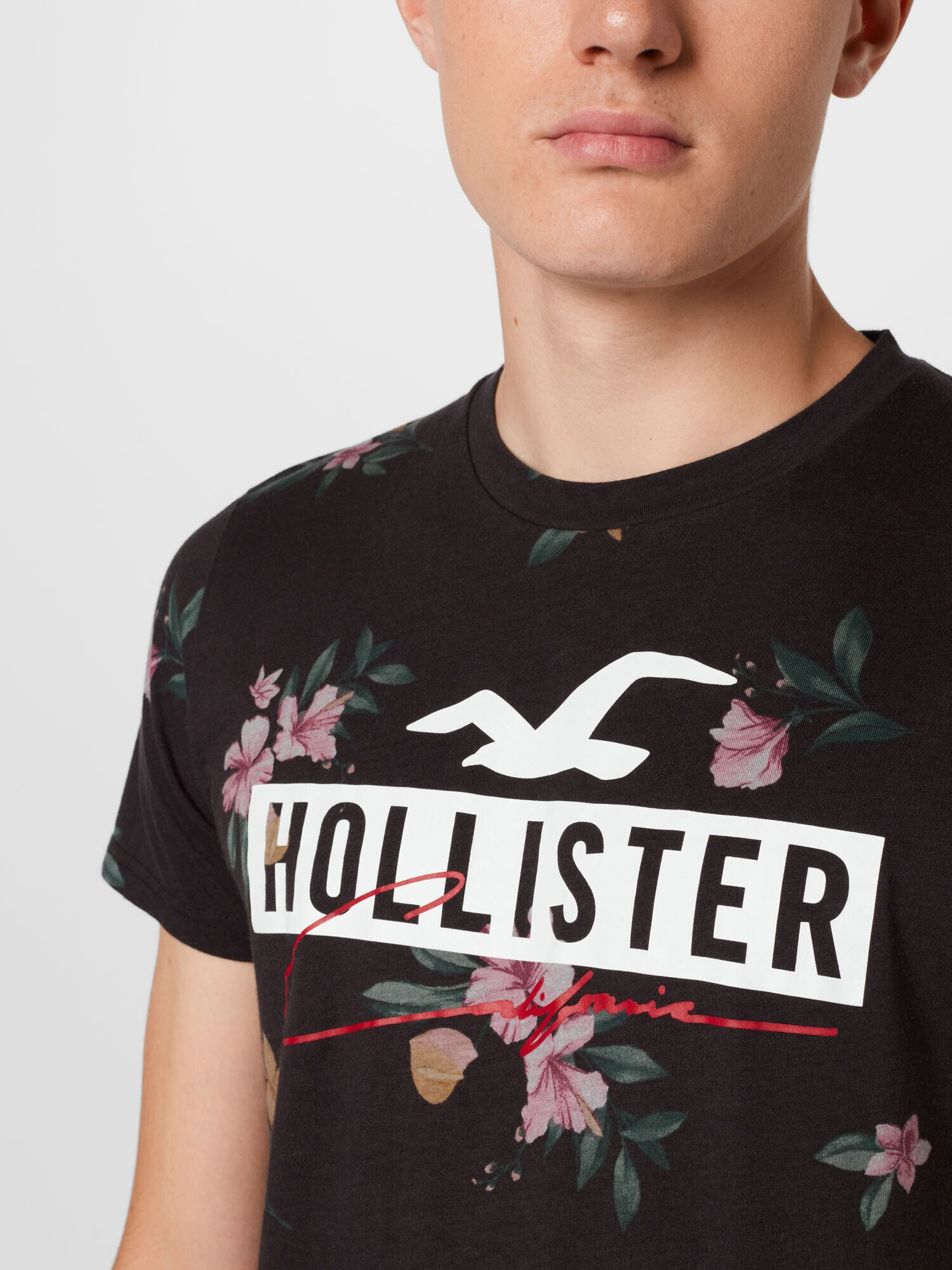 HOLLISTER Tricou verde / portocaliu / roz / negru / alb - Pled.ro