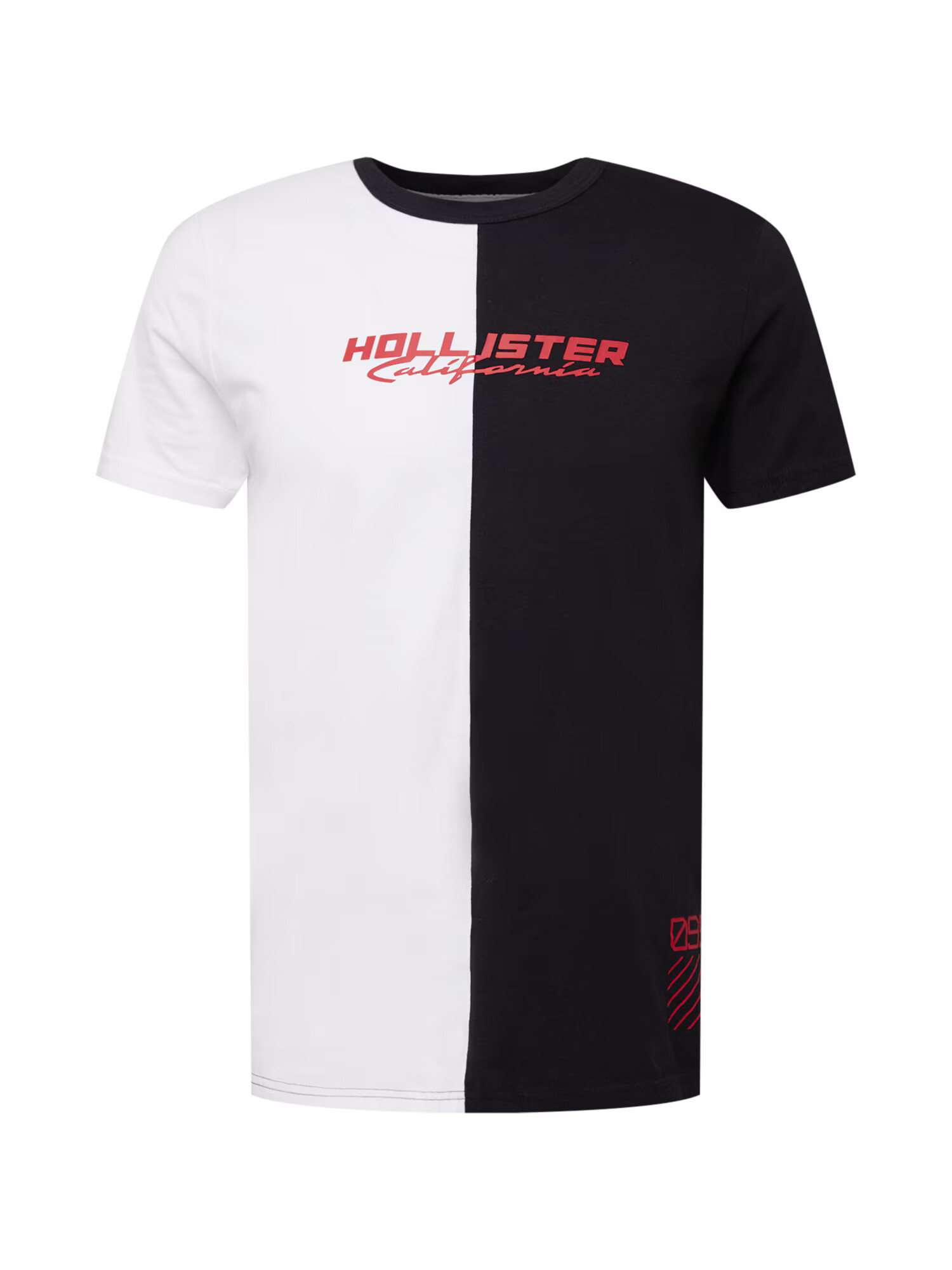 HOLLISTER Tricou 'WHOLESALE' roșu / negru / alb - Pled.ro