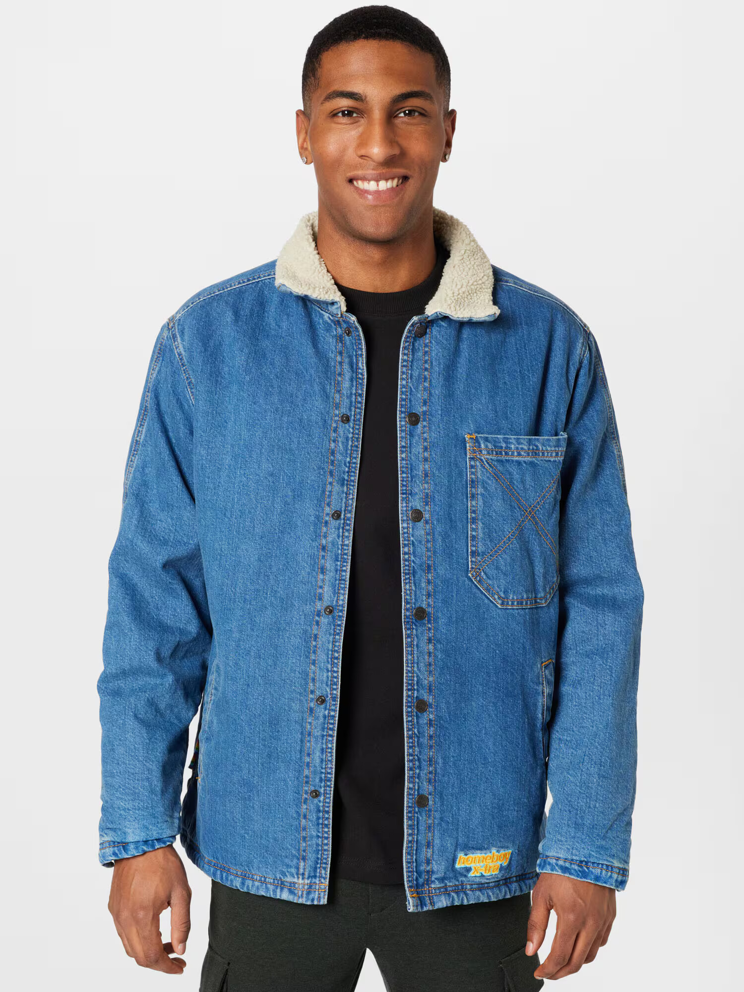 HOMEBOY Geacă de primăvară-toamnă 'SHERPA Jacket Denim' albastru denim - Pled.ro