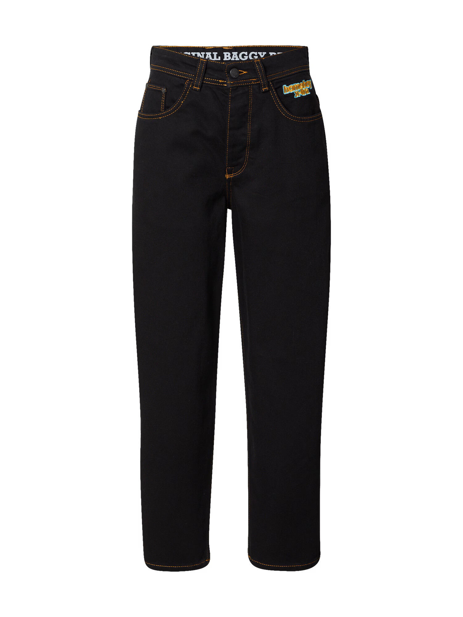 HOMEBOY Pantaloni 'x-tra BAGGY Twill' galben / negru - Pled.ro