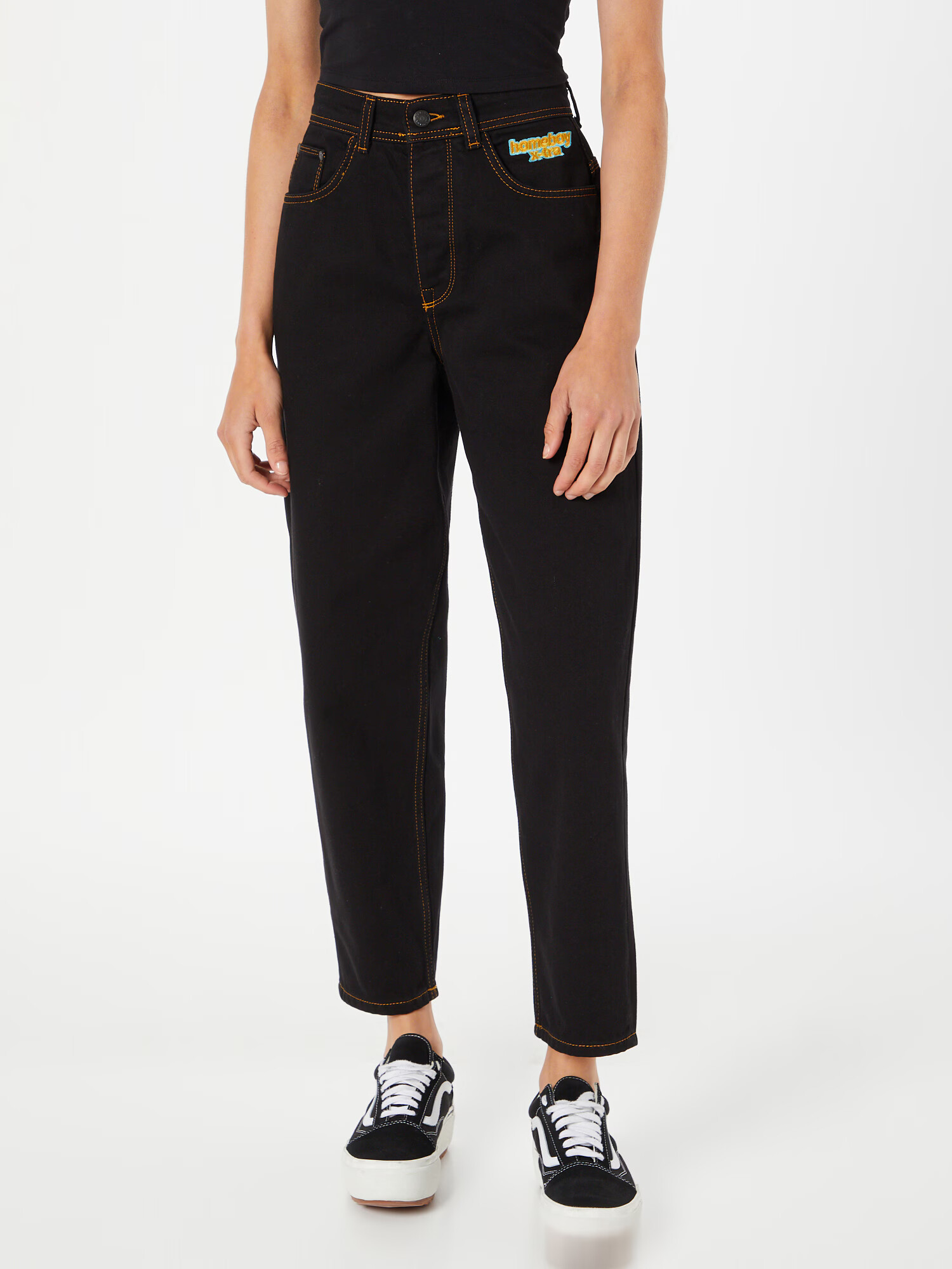 HOMEBOY Pantaloni 'x-tra BAGGY Twill' galben / negru - Pled.ro