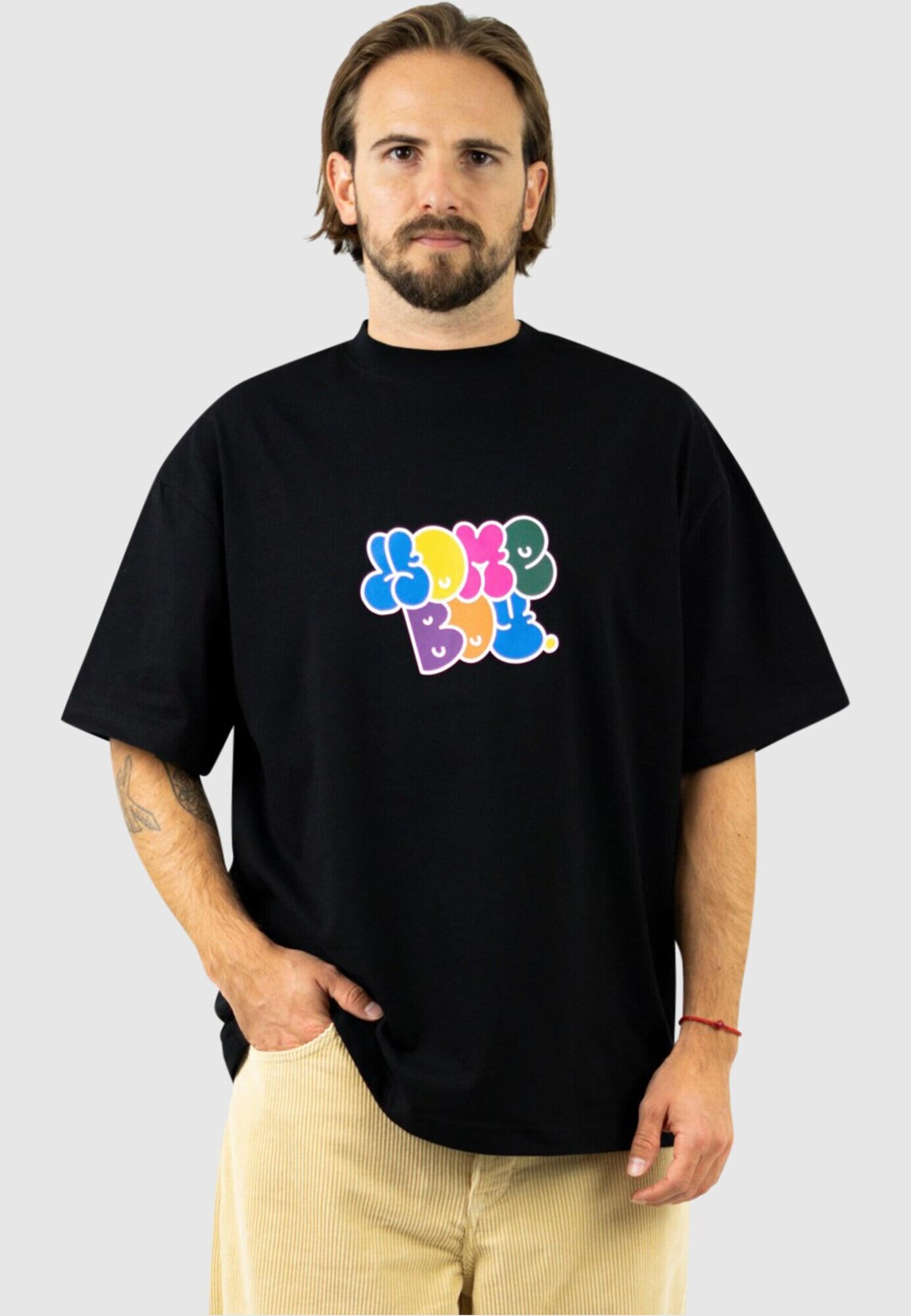 HOMEBOY Tricou 'Bubbles' albastru regal / galben / mov închis / negru - Pled.ro