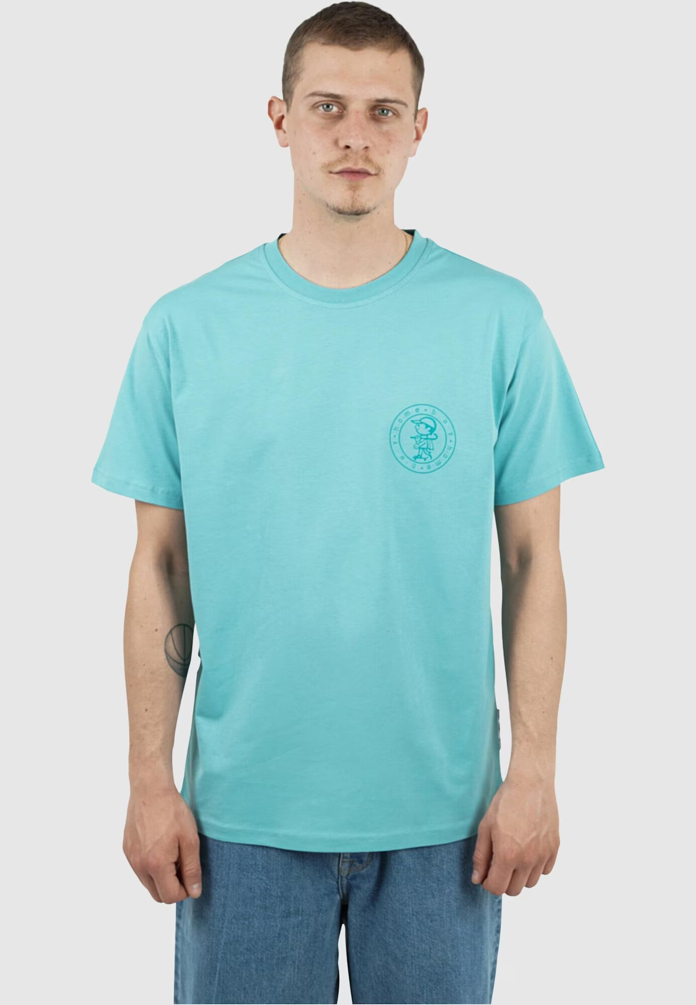 HOMEBOY Tricou 'Hans' opal / albastru pastel - Pled.ro