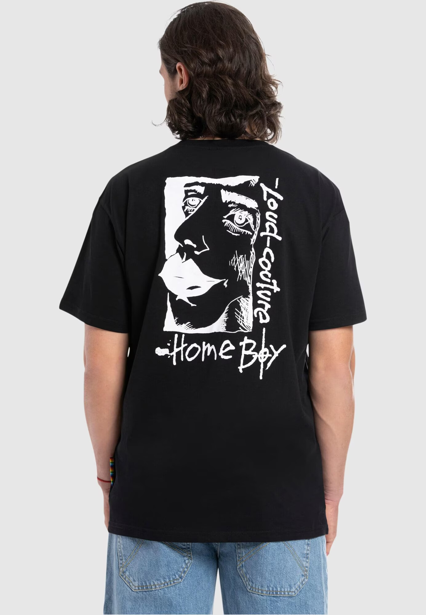 HOMEBOY Tricou negru / alb - Pled.ro