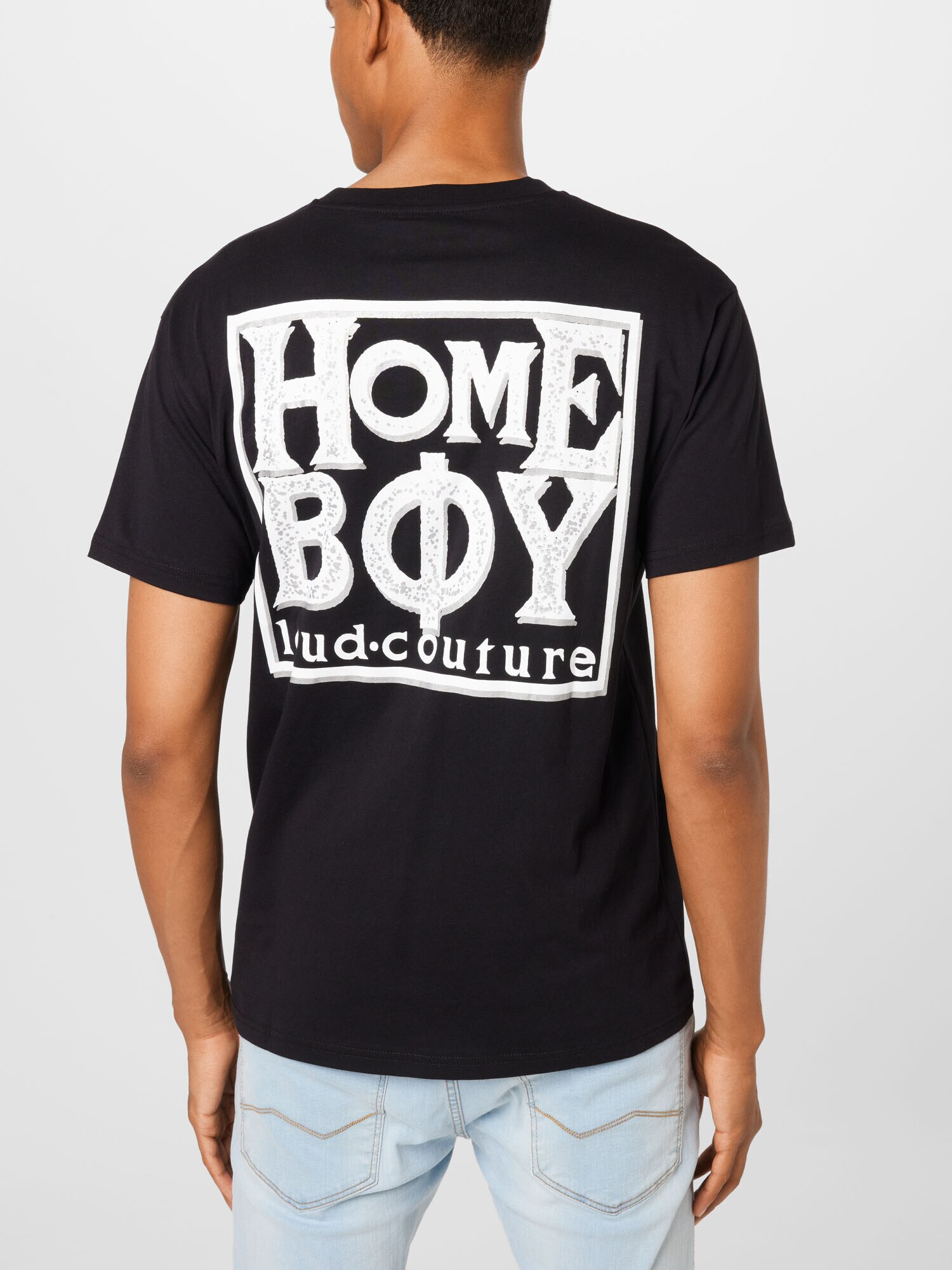 HOMEBOY Tricou 'Old School' negru / alb - Pled.ro