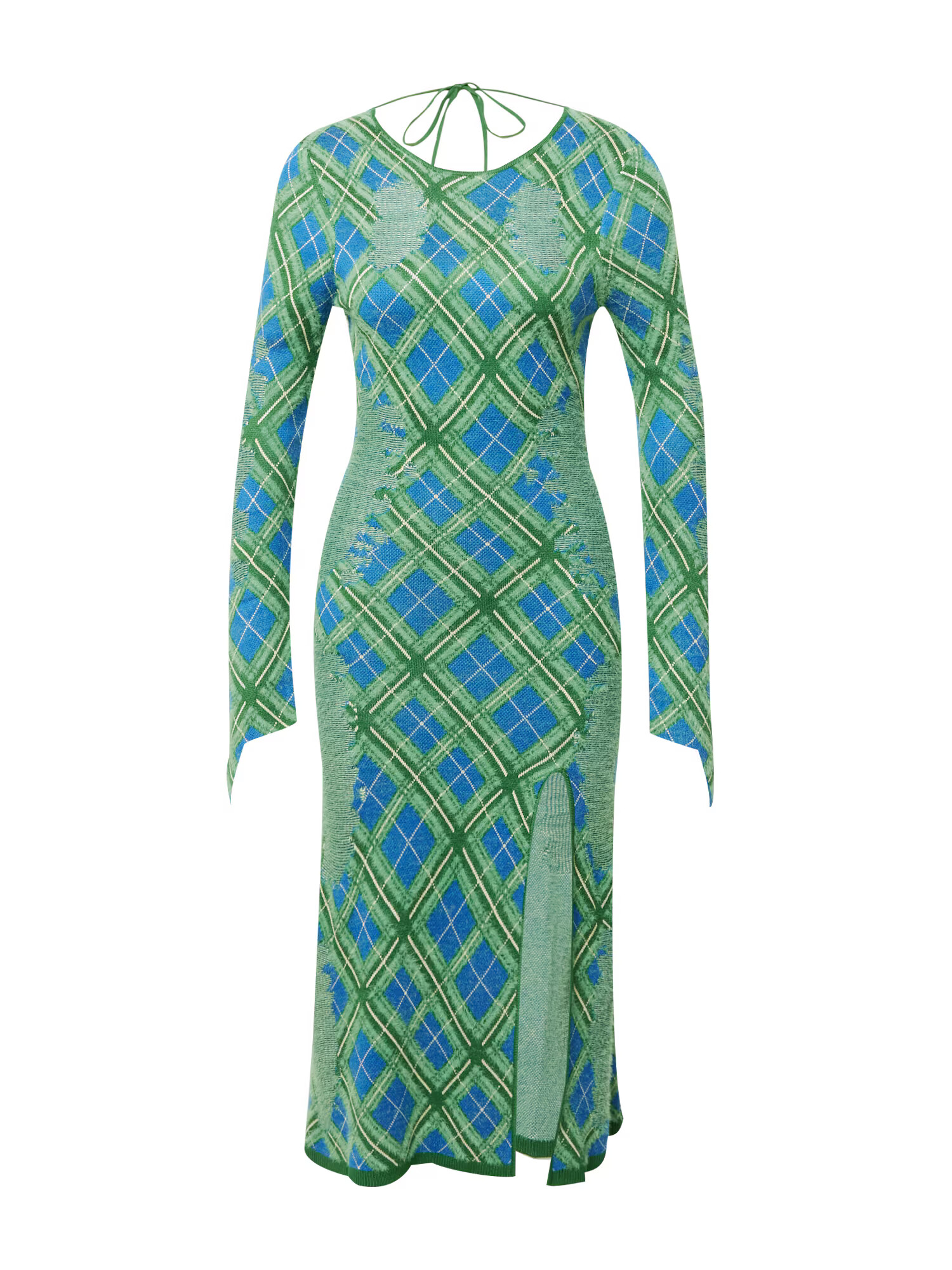 House of Sunny Rochie tricotat albastru / verde mentă / verde iarbă - Pled.ro