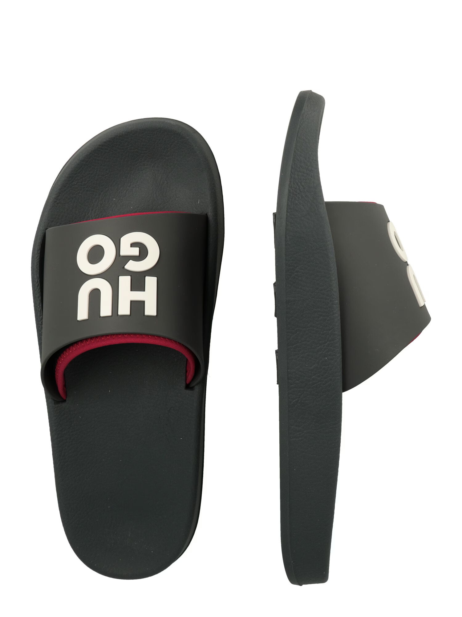 HUGO Flip-flops 'Nil' gri metalic / alb - Pled.ro