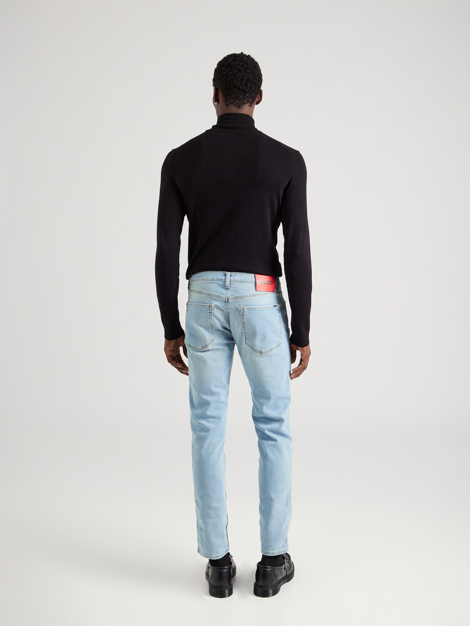 HUGO Red Jeans '734' albastru denim / roșu / negru - Pled.ro