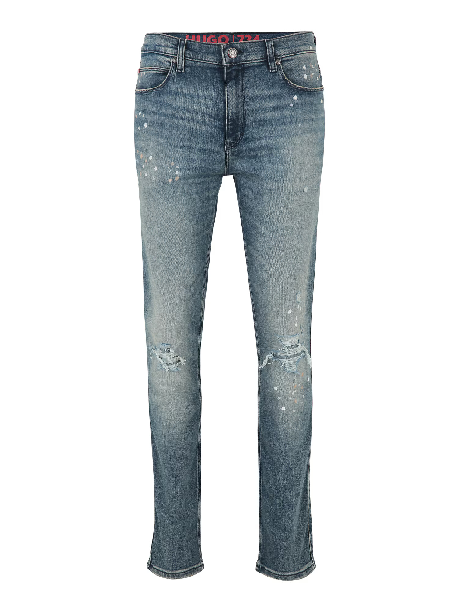 HUGO Jeans alb kitt / albastru denim / alb - Pled.ro