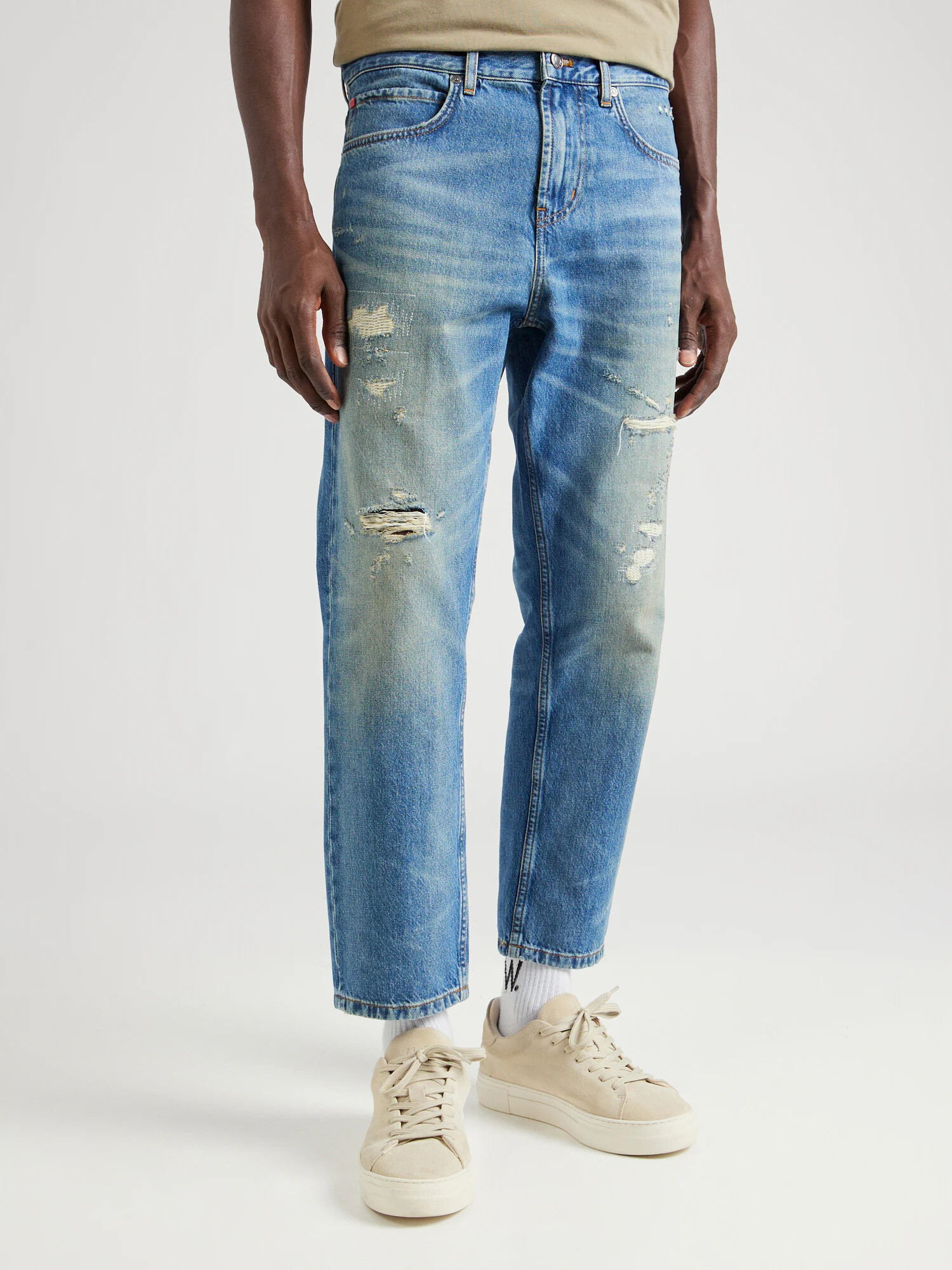 HUGO Red Jeans bej închis / albastru denim - Pled.ro