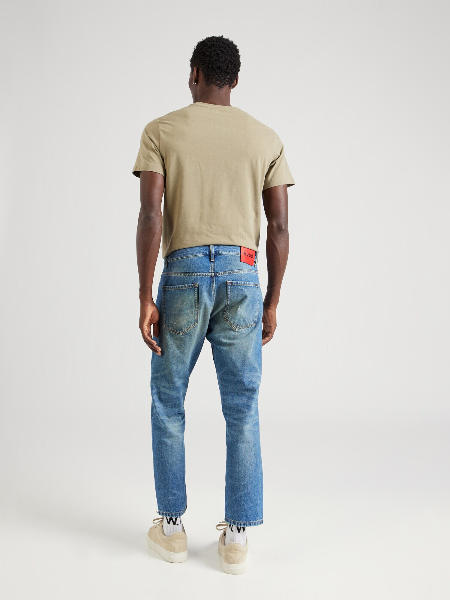 HUGO Red Jeans bej închis / albastru denim - Pled.ro