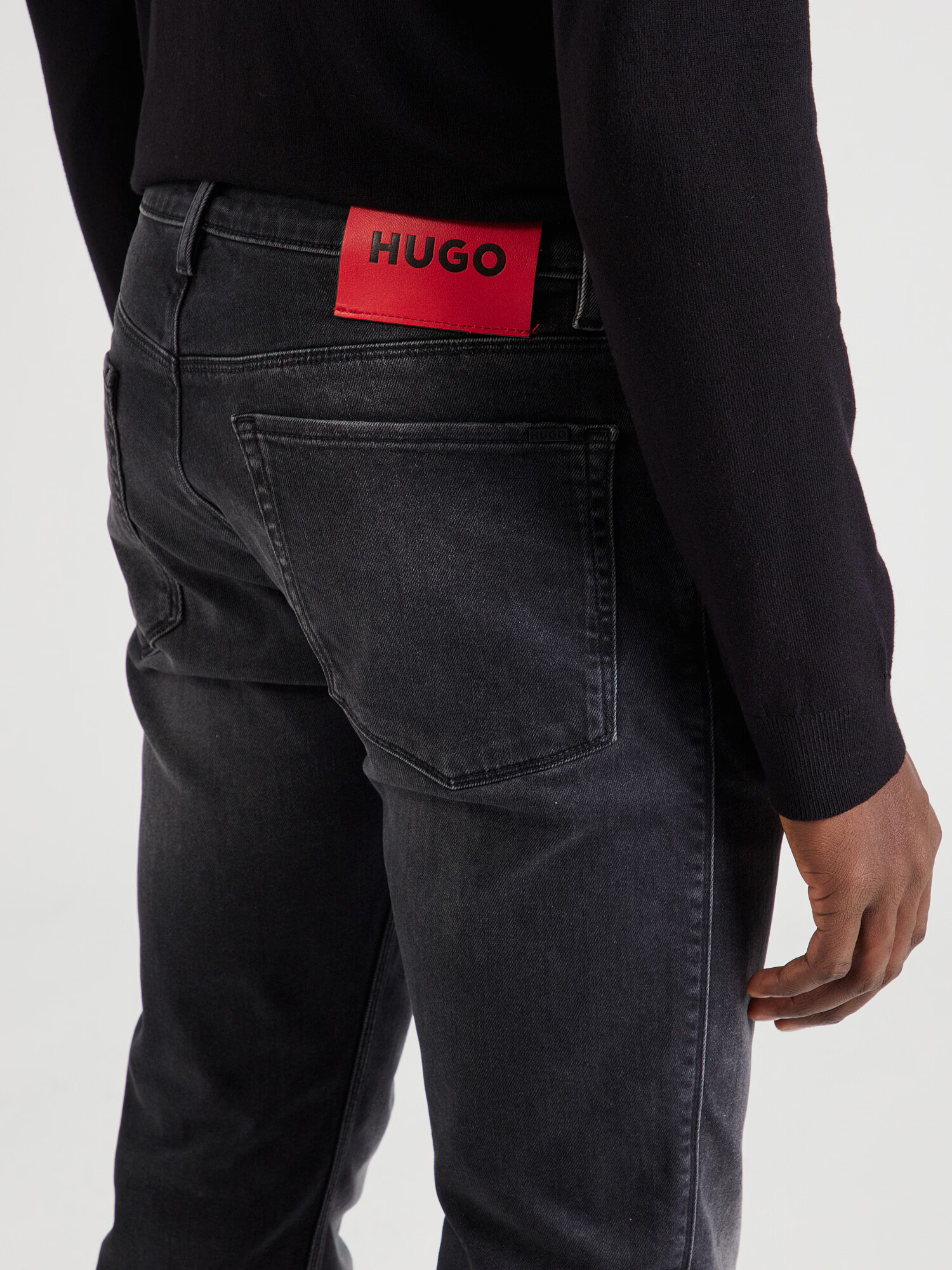 HUGO Red Jeans gri metalic - Pled.ro