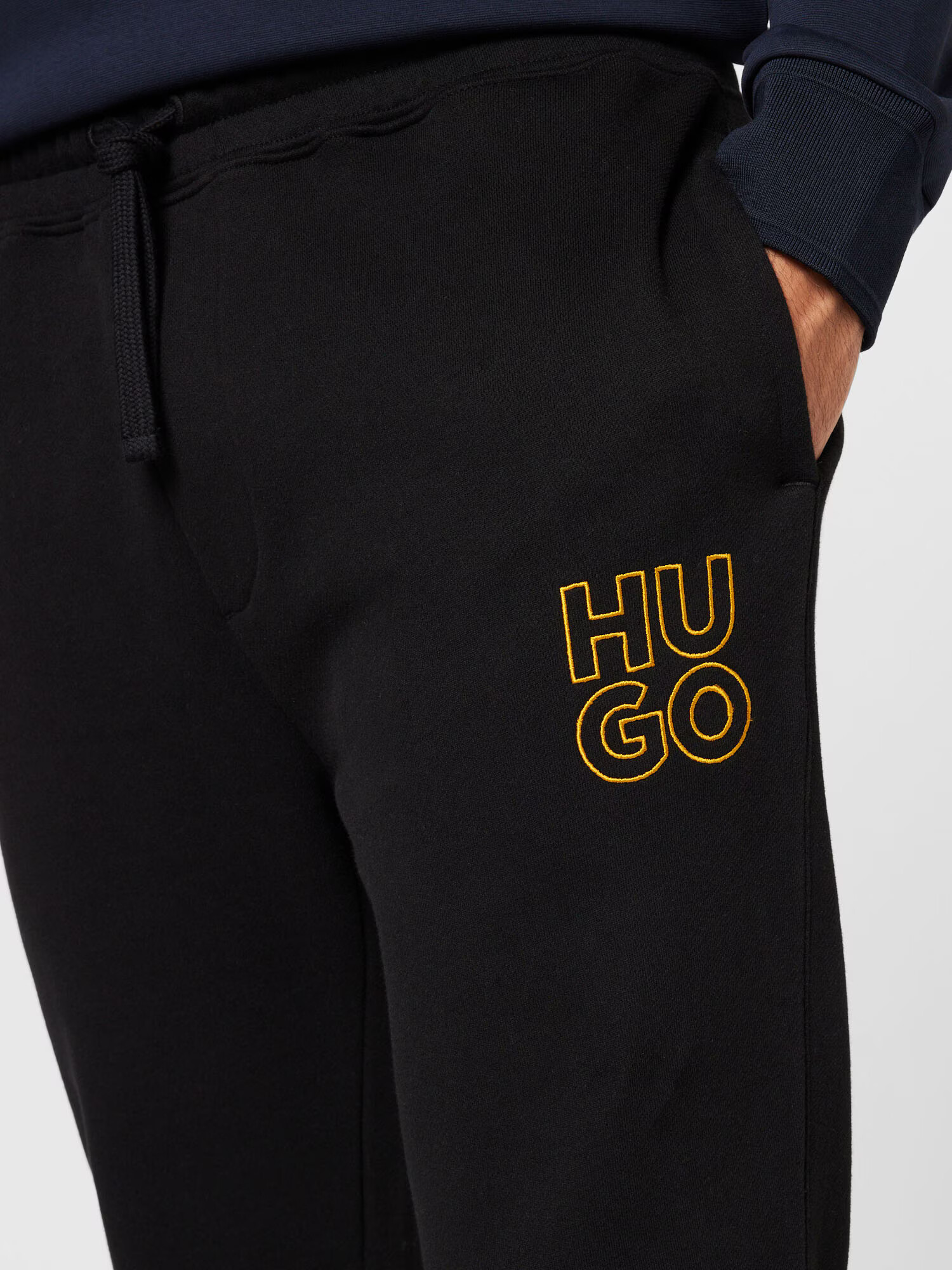 HUGO Pantaloni 'Demu' portocaliu / negru - Pled.ro