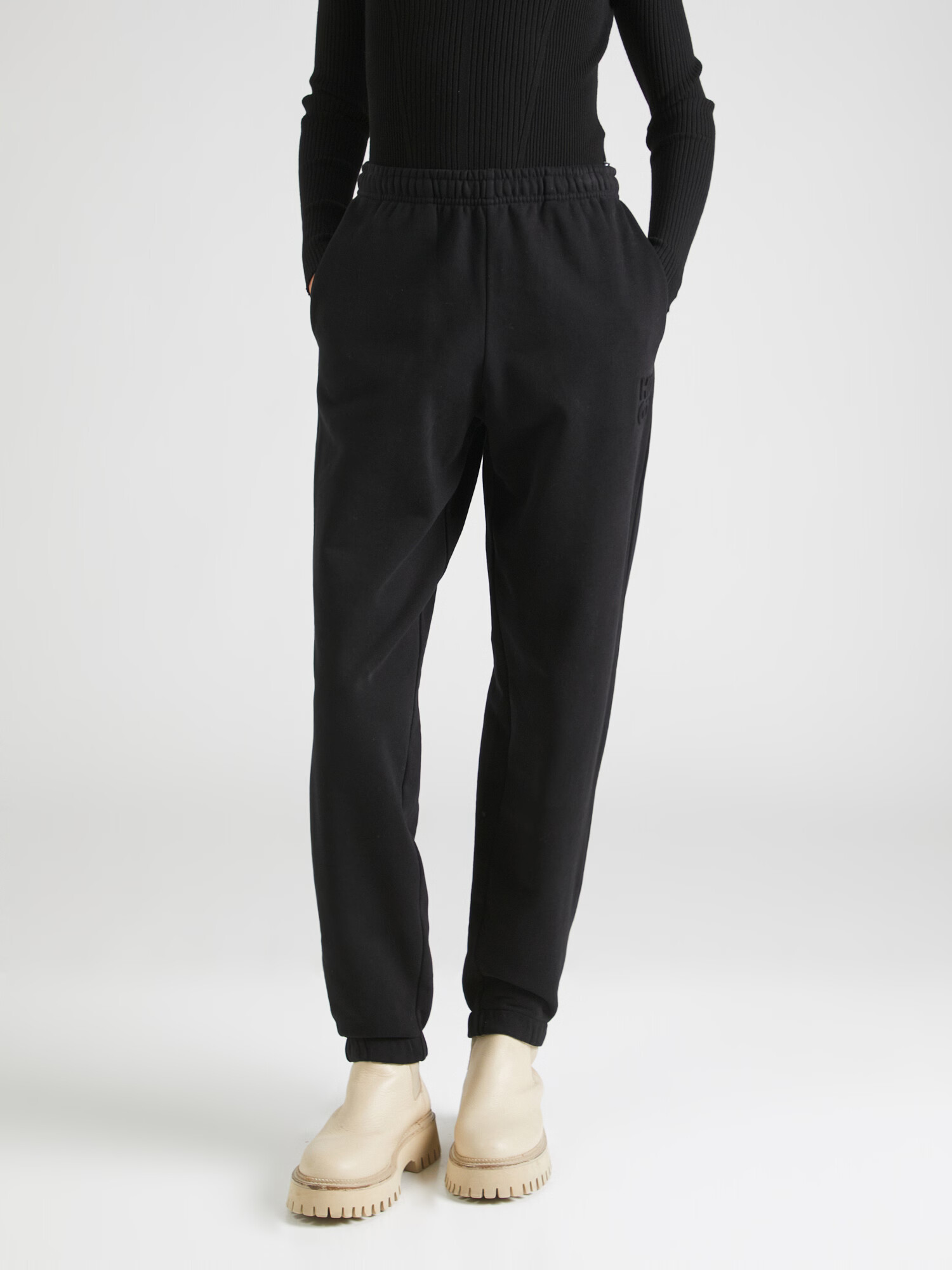 HUGO Red Pantaloni negru - Pled.ro