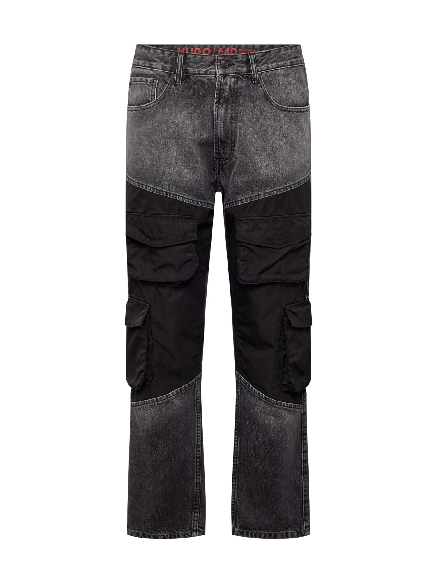 HUGO Red Pantaloni eleganți gri denim / negru - Pled.ro