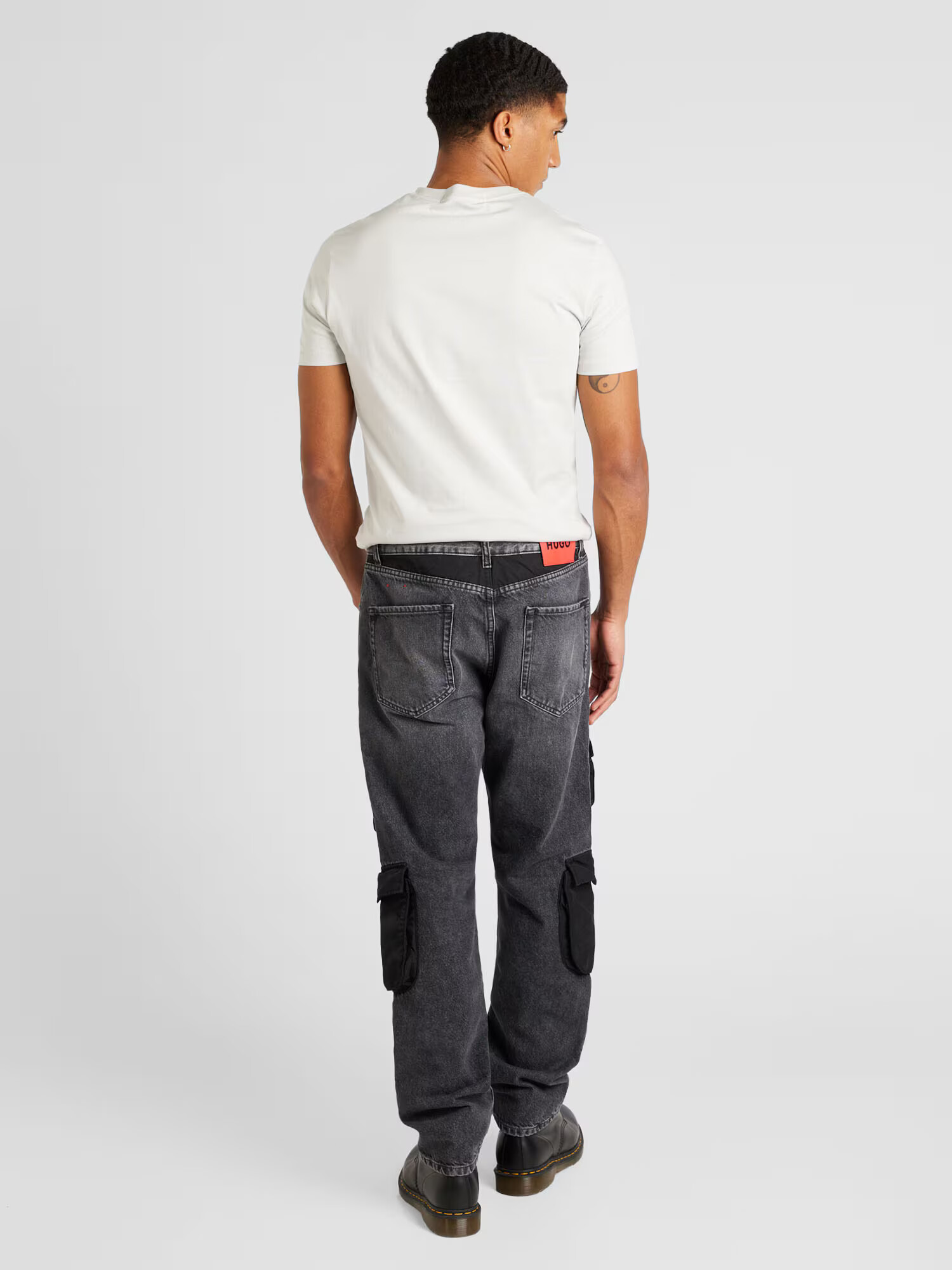 HUGO Red Pantaloni eleganți gri denim / negru - Pled.ro