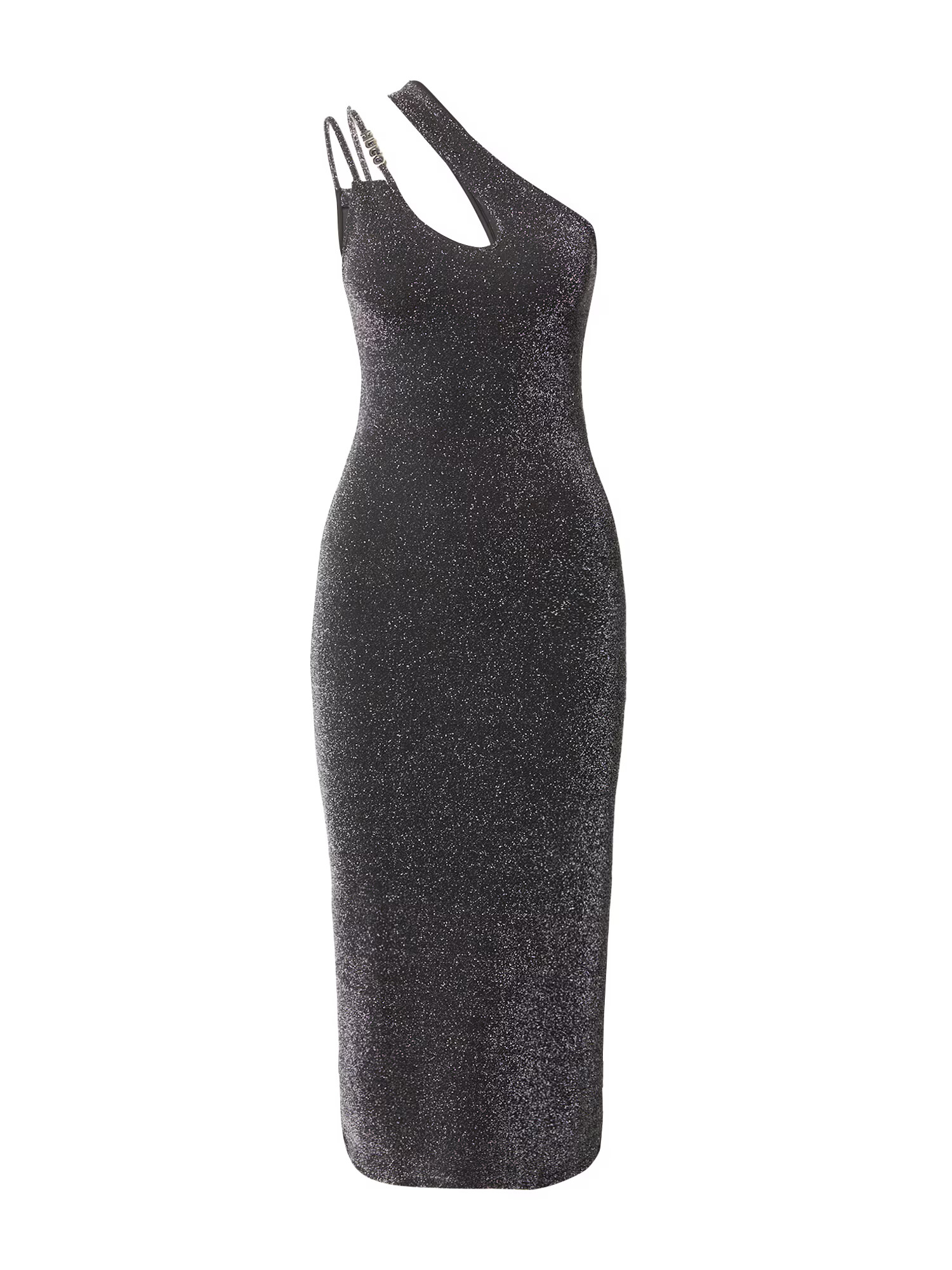 HUGO Red Rochie de cocktail 'Nathene' negru / argintiu - Pled.ro