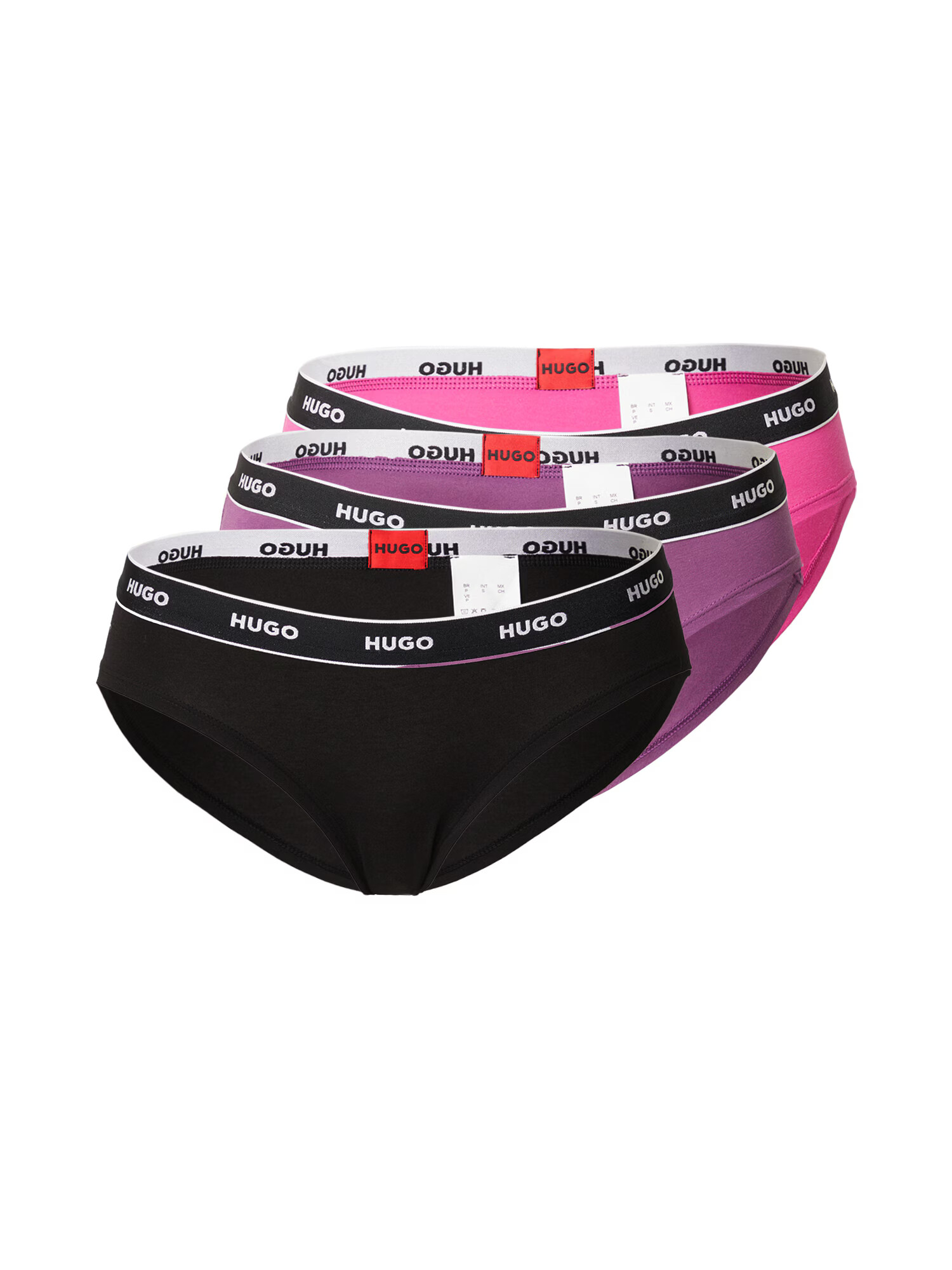 HUGO Red Slip 'TRIPLET BRIEF STRIPE' mov deschis / roz / negru / alb - Pled.ro