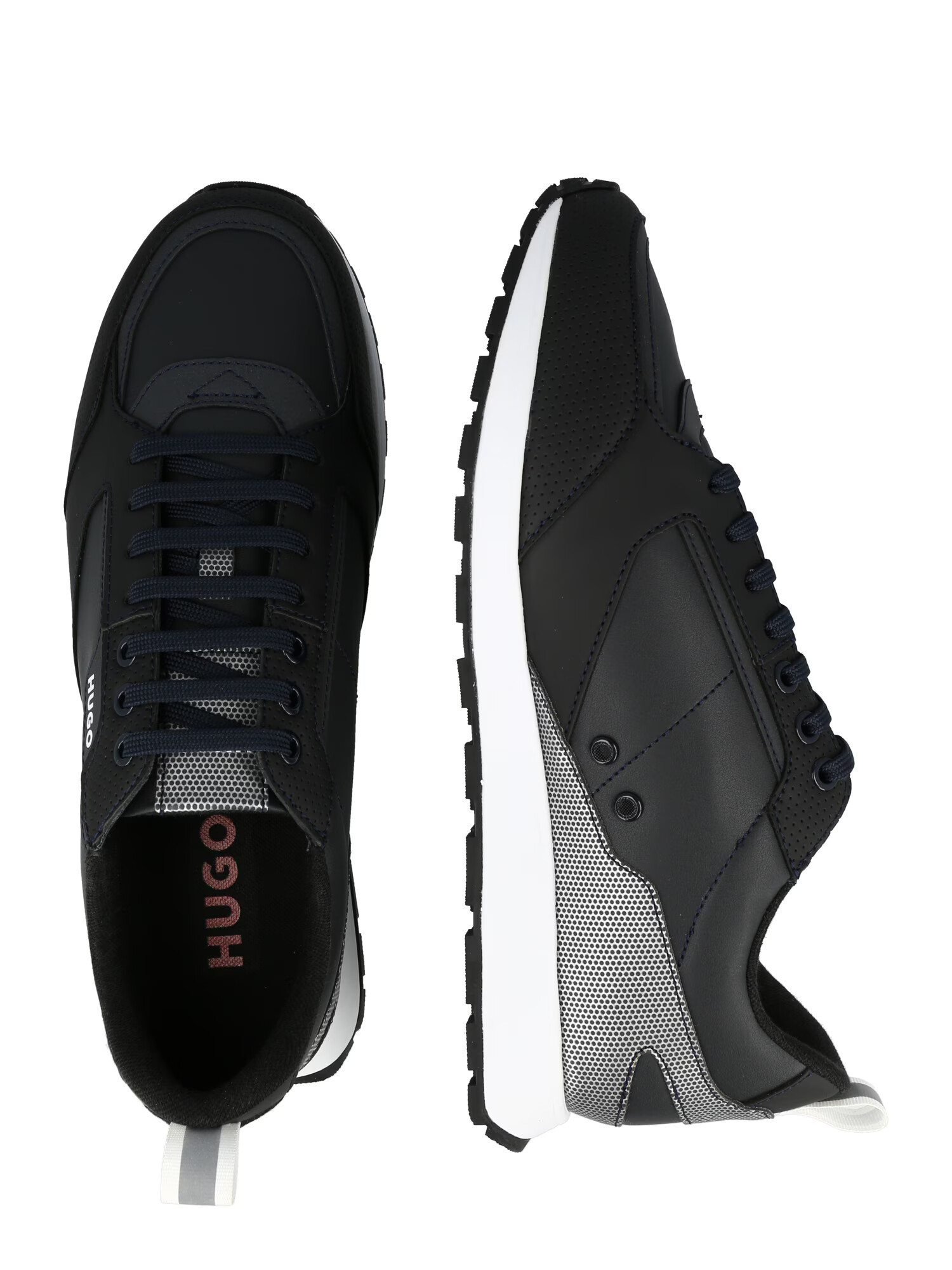 HUGO Sneaker low albastru închis / negru - Pled.ro