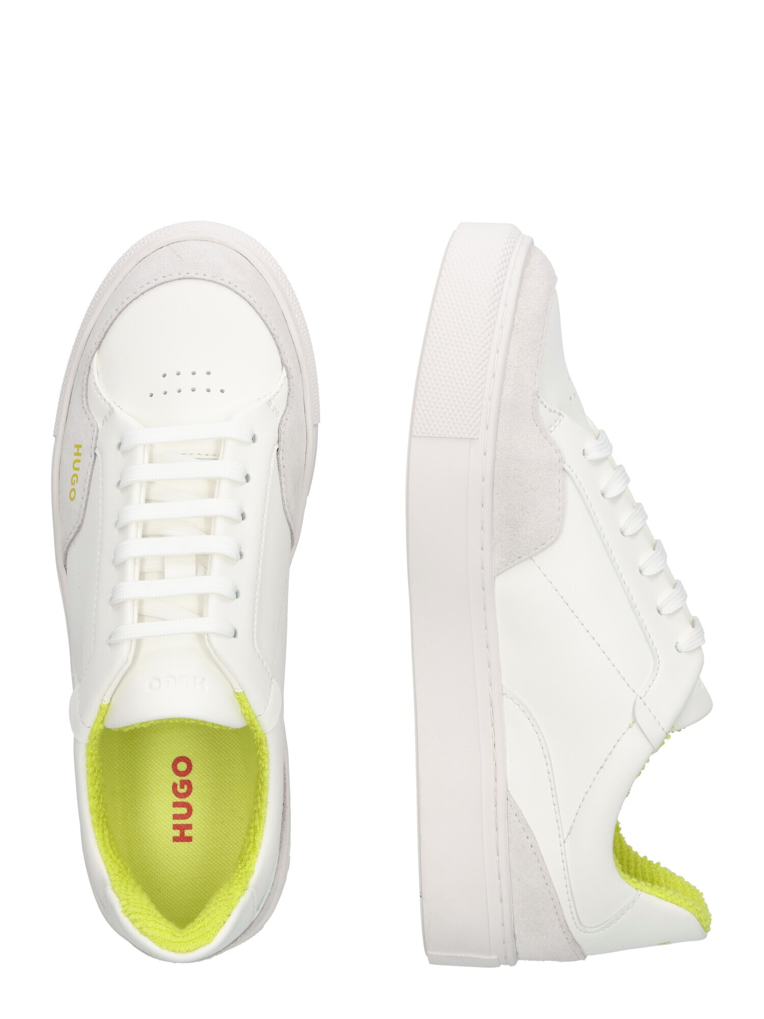 HUGO Sneaker low 'Hannah' galben citron / alb / alb murdar - Pled.ro