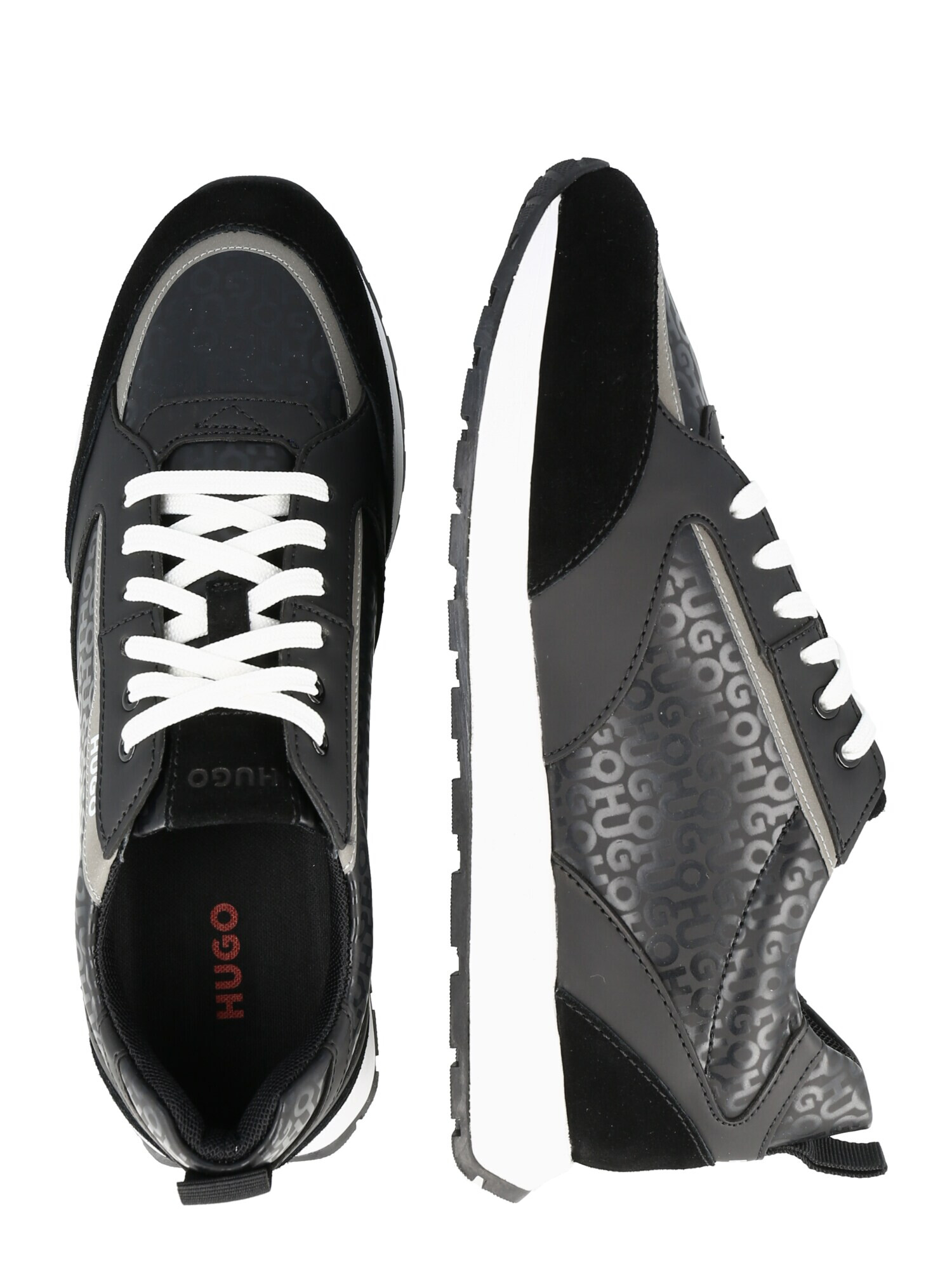 HUGO Sneaker low 'Icelin' gri / negru / alb - Pled.ro