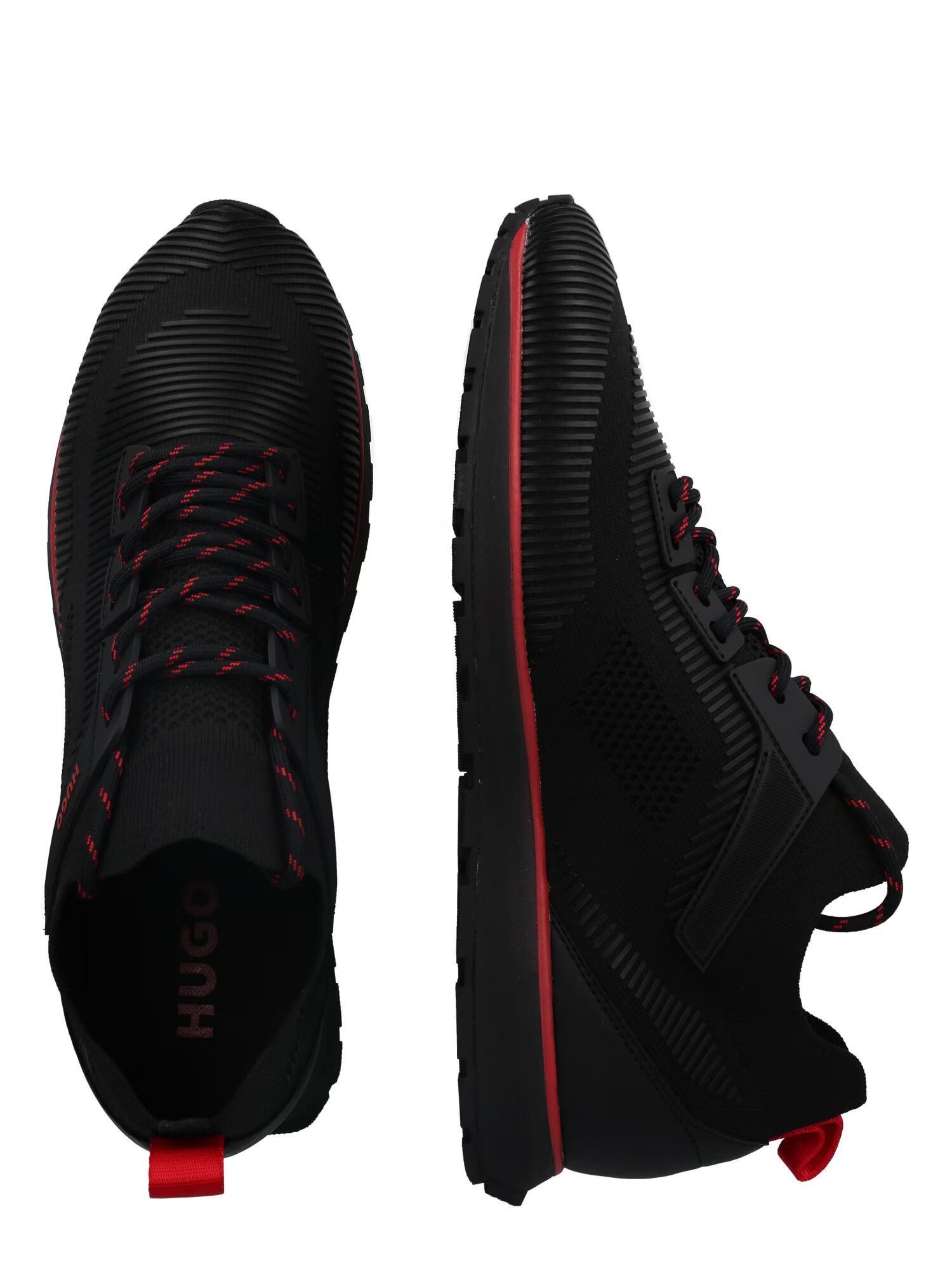 HUGO Sneaker low 'Icelin' roșu / negru - Pled.ro