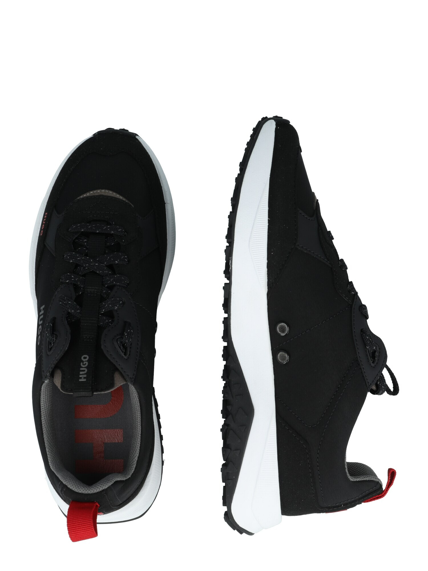 HUGO Sneaker low 'Kane' gri / roșu / negru - Pled.ro