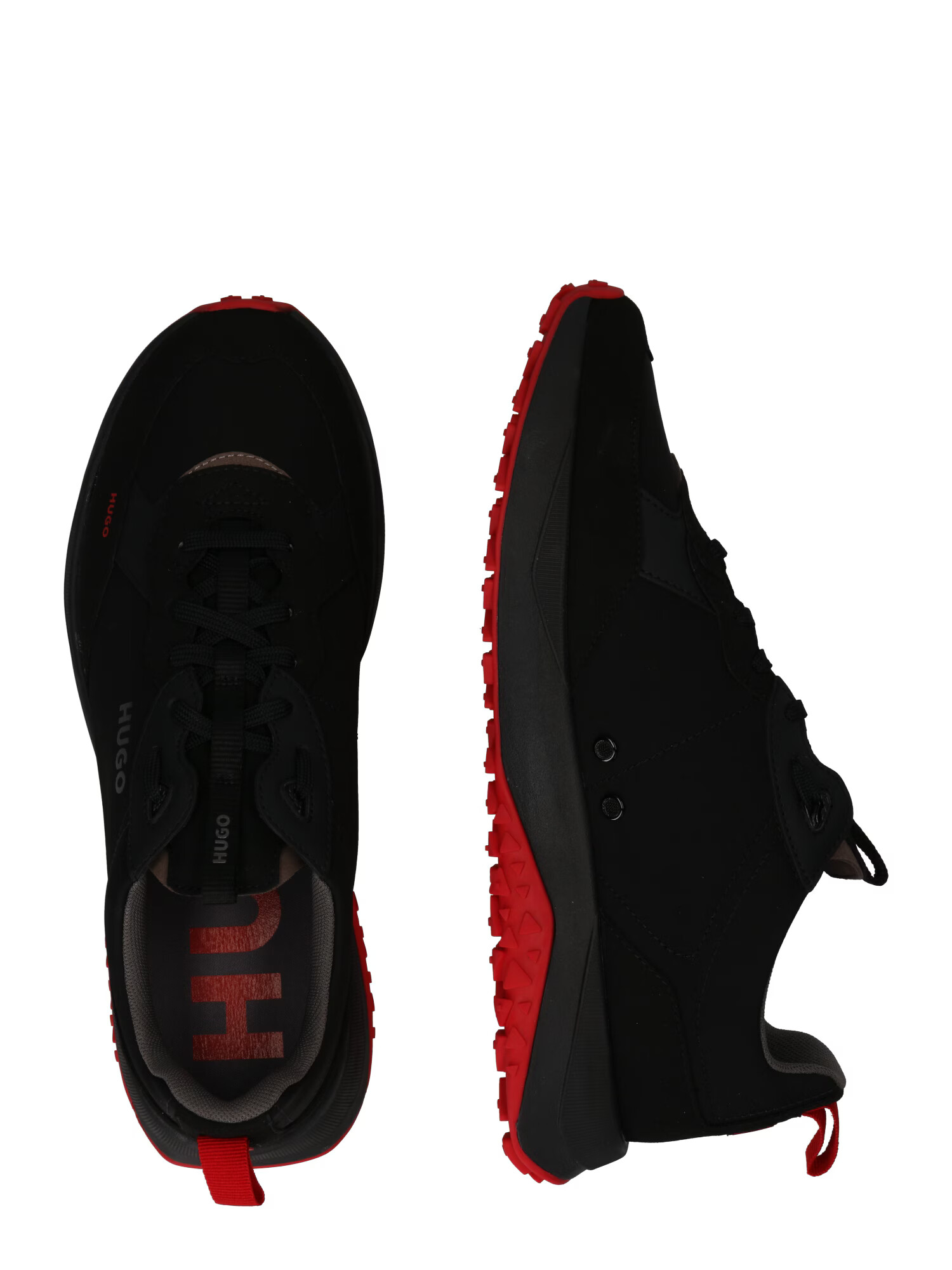 HUGO Sneaker low 'Kane' gri / roșu / negru - Pled.ro