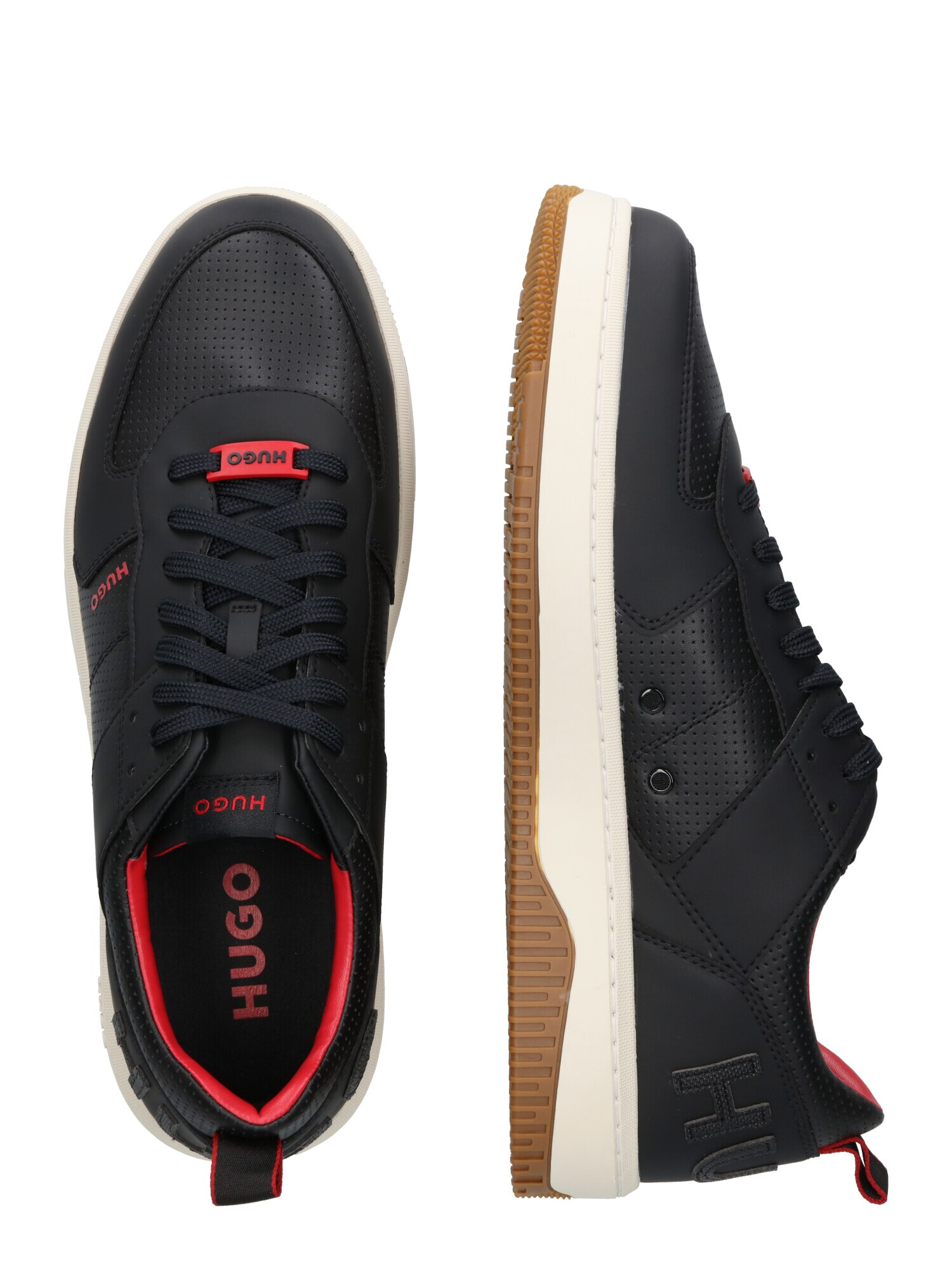 HUGO Sneaker low 'Kilian Tenn' roșu / negru - Pled.ro