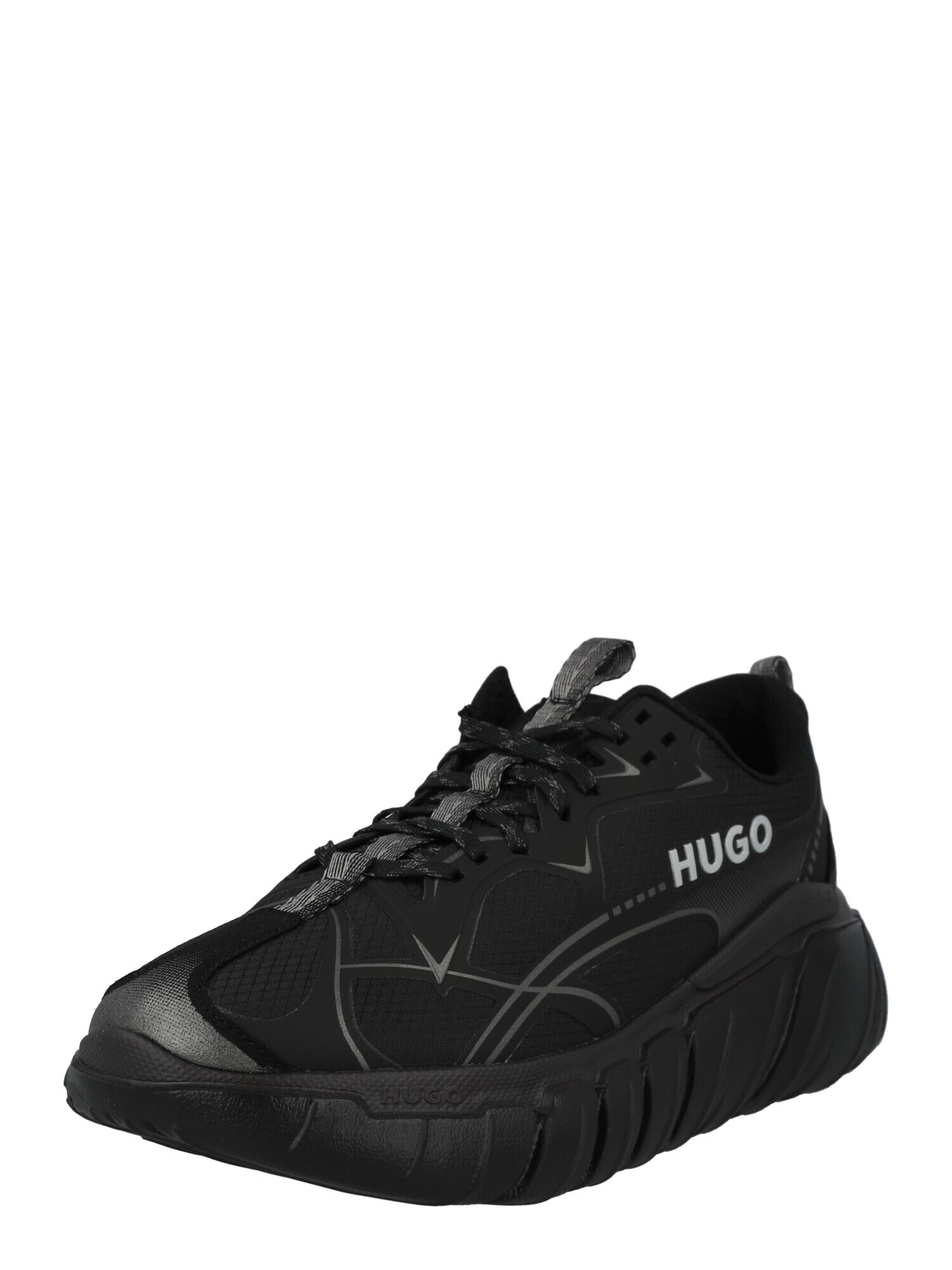 HUGO Sneaker low 'Xeno' negru / argintiu - Pled.ro