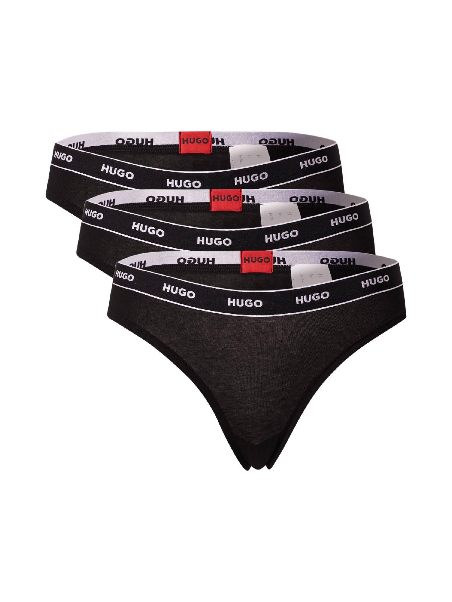 HUGO Red Tanga negru / alb - Pled.ro