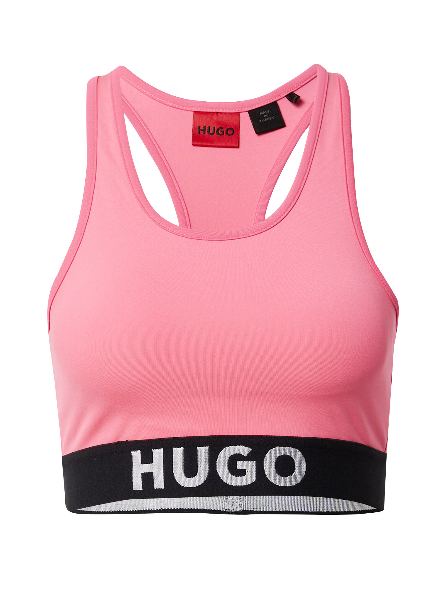 HUGO Top roz deschis / negru / alb - Pled.ro