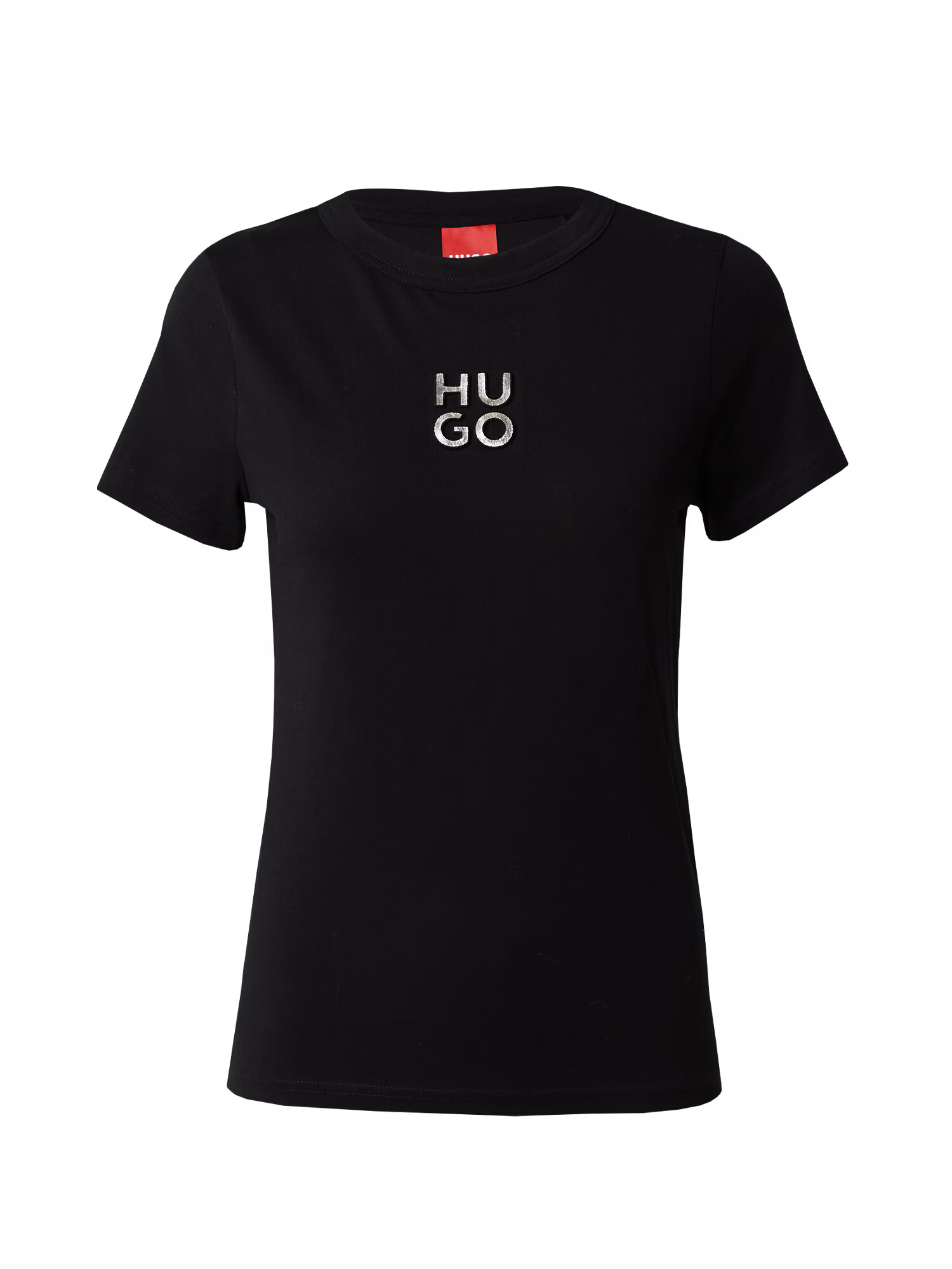 HUGO Tricou 'Classic' negru / argintiu - Pled.ro