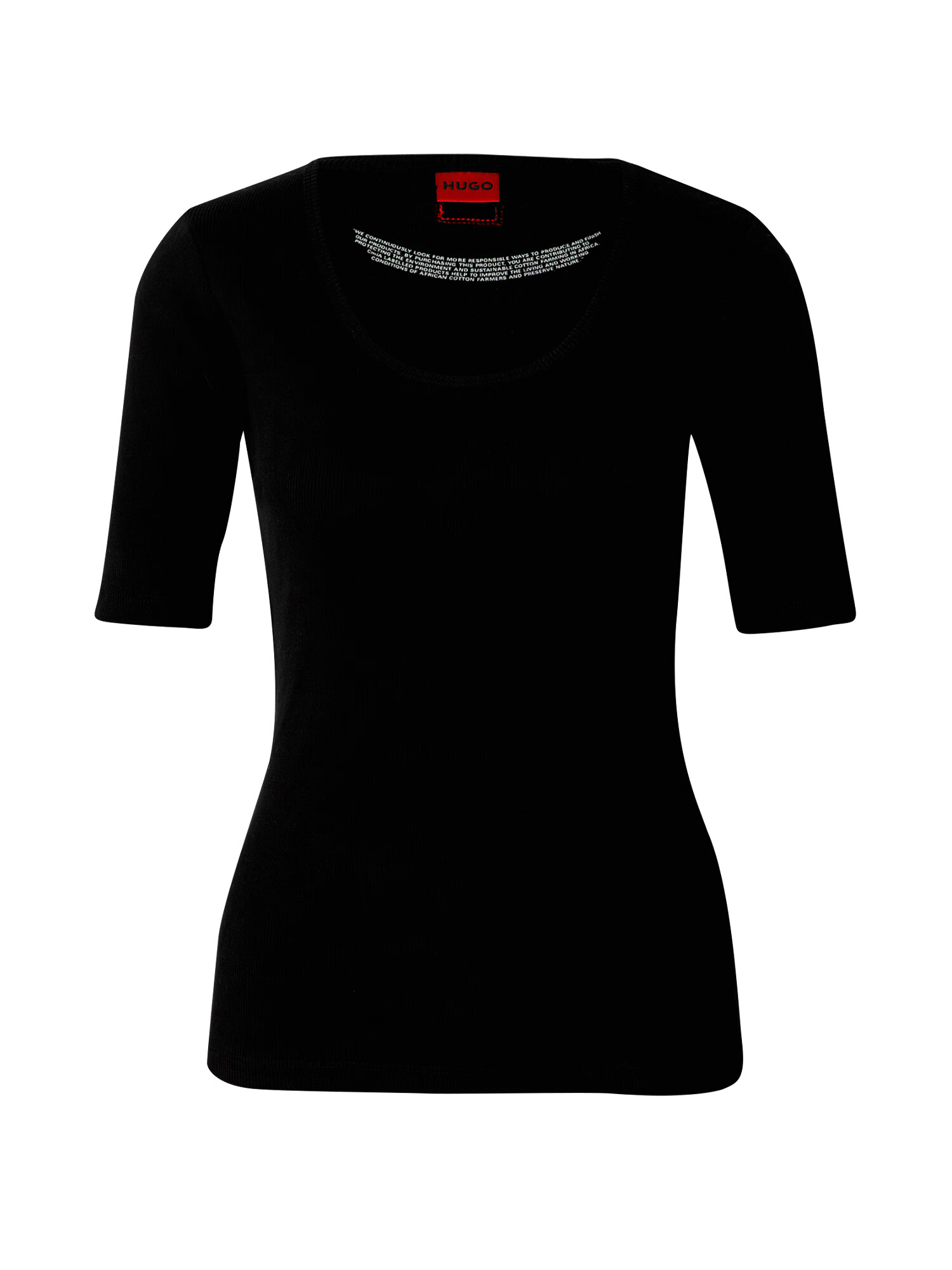 HUGO Tricou 'Classic Scoop' negru - Pled.ro