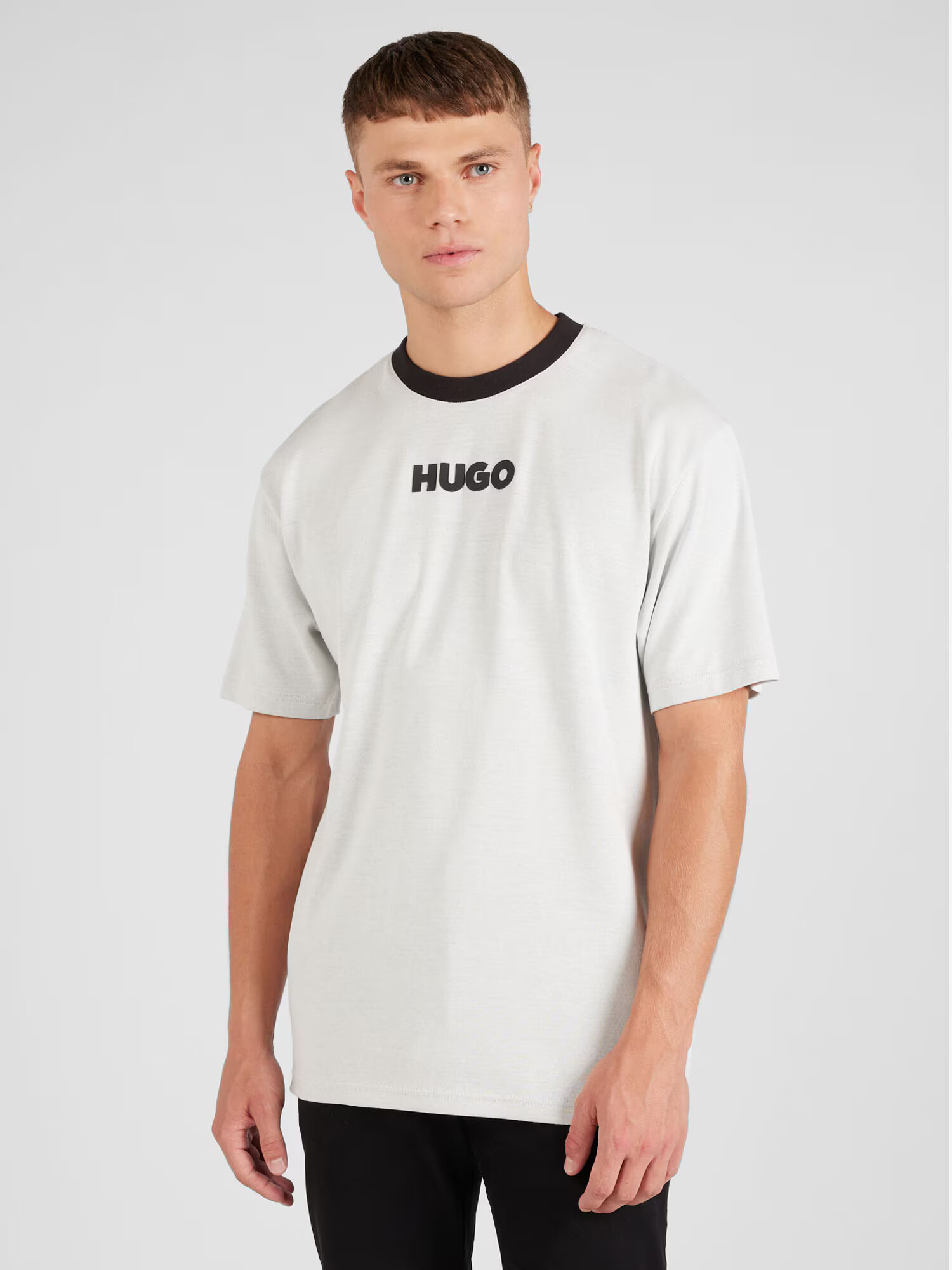 HUGO Red Tricou 'Daktai' gri / gri deschis - Pled.ro