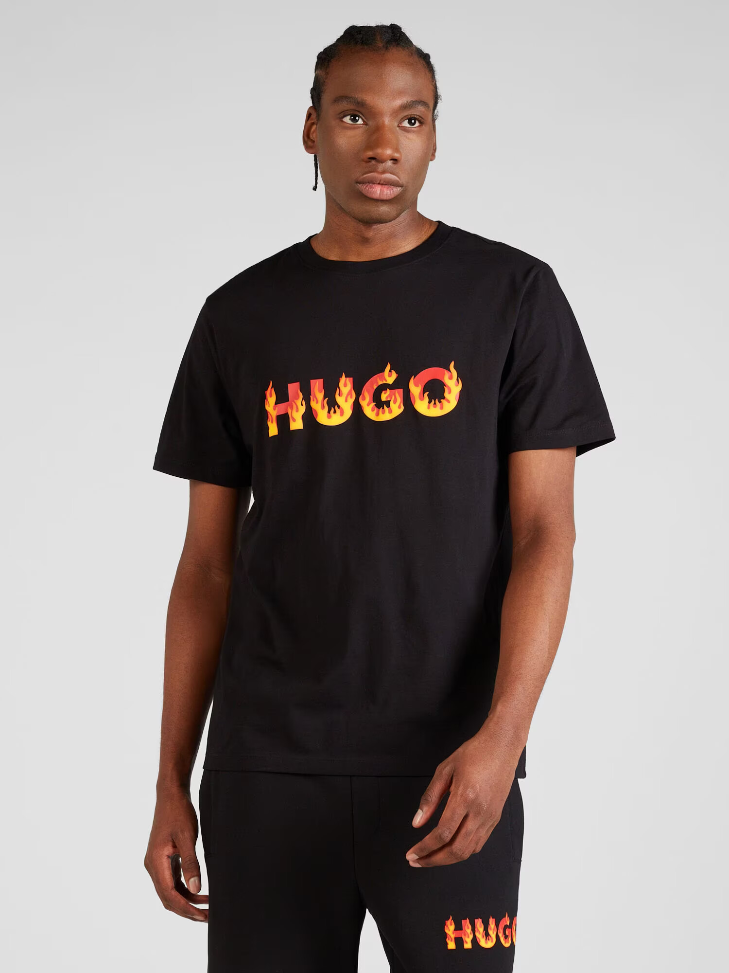 HUGO Red Tricou 'Danda' galben închis / portocaliu / roșu / negru - Pled.ro