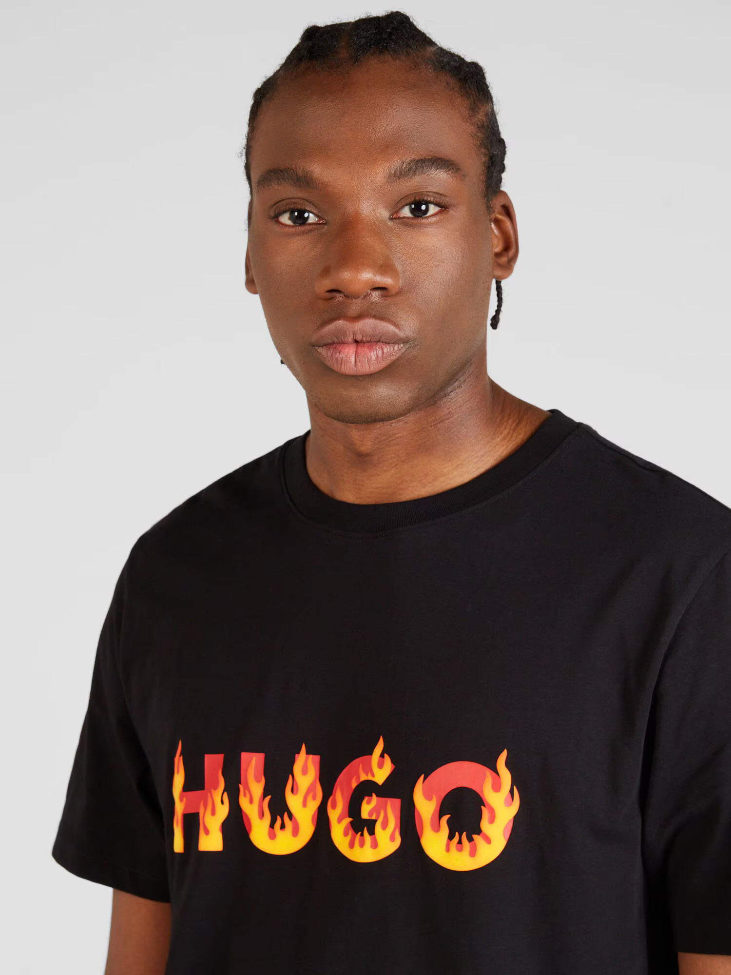 HUGO Red Tricou 'Danda' galben închis / portocaliu / roșu / negru - Pled.ro