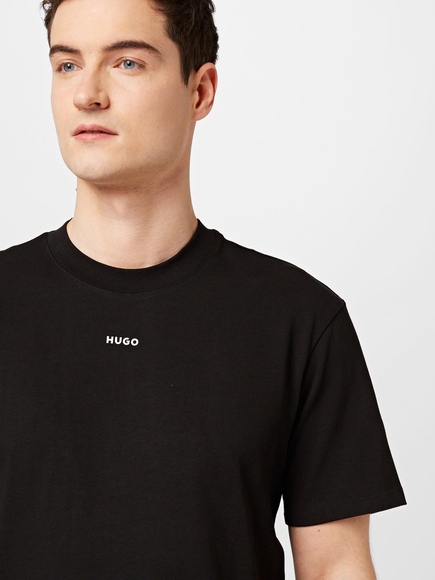 HUGO Red Tricou 'Dapolino' negru / alb - Pled.ro