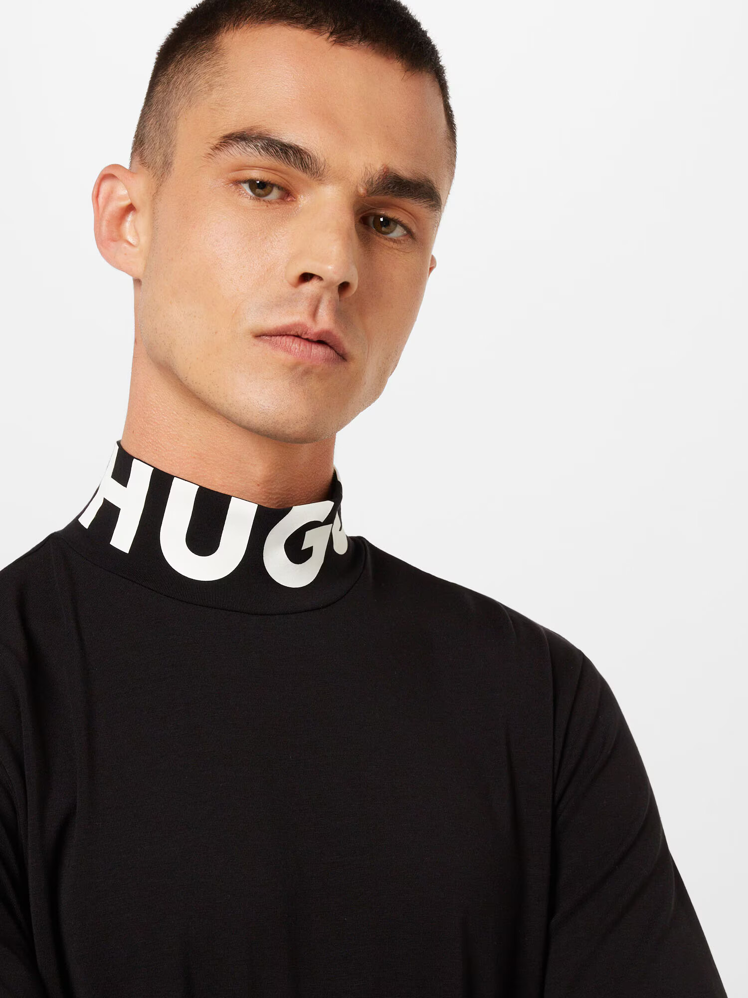 HUGO Red Tricou 'Dardini' negru / alb - Pled.ro