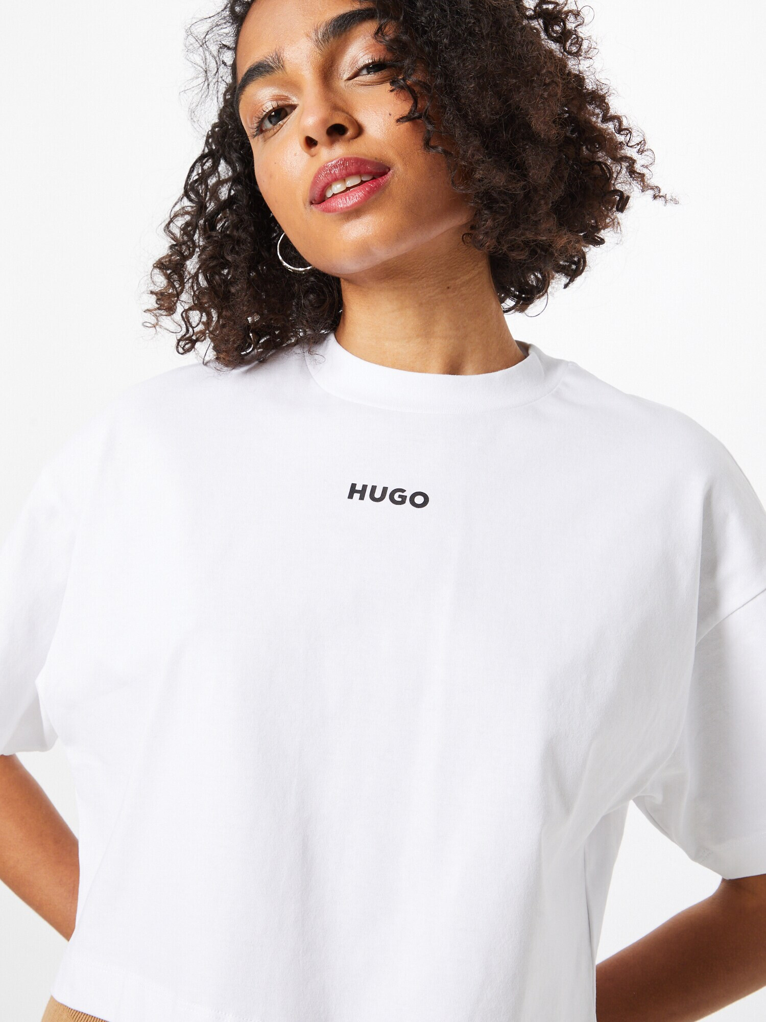 HUGO Tricou 'Daylora' albastru noapte / alb - Pled.ro