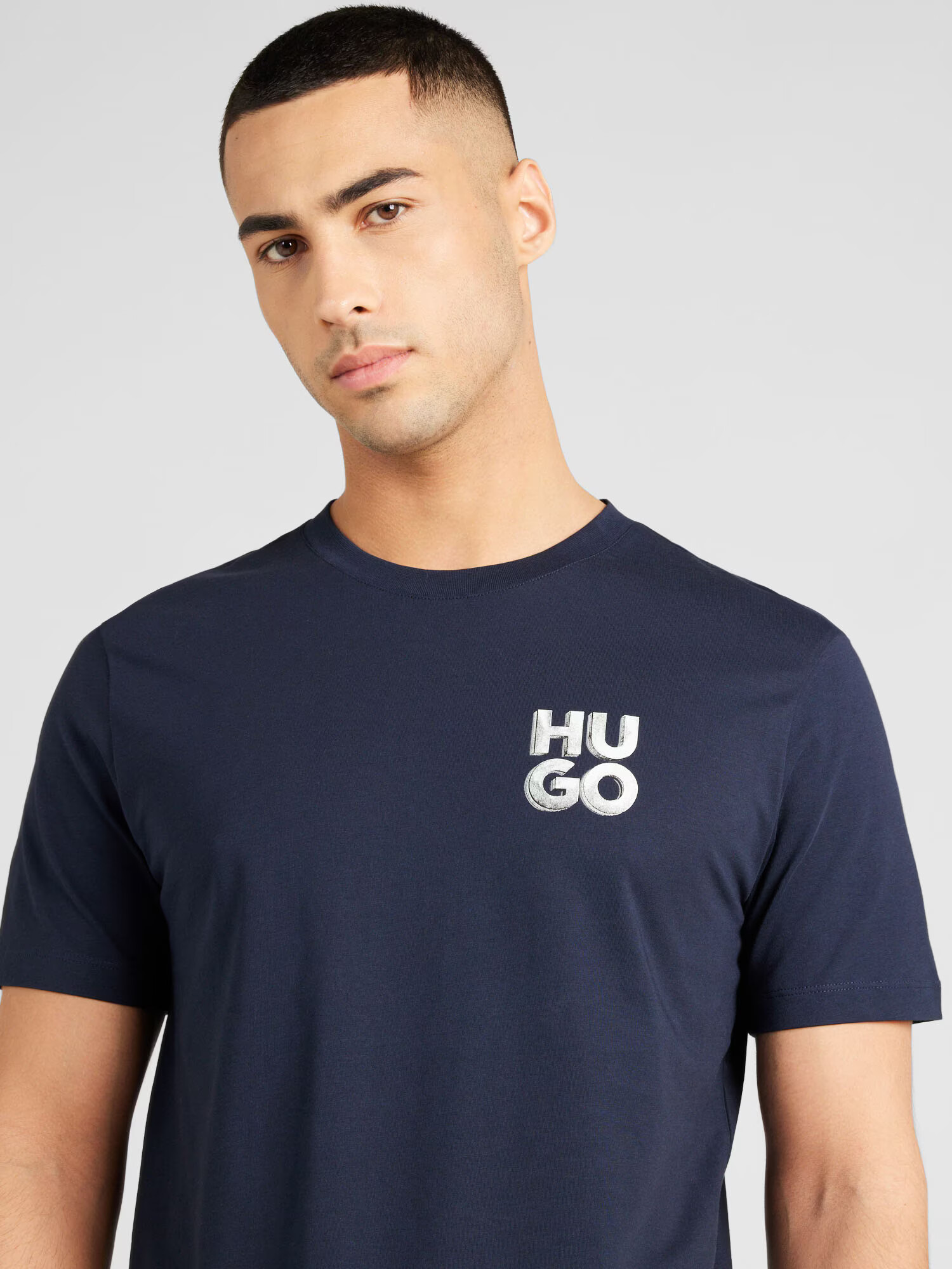 HUGO Red Tricou 'Detzington 241' bleumarin / alb - Pled.ro