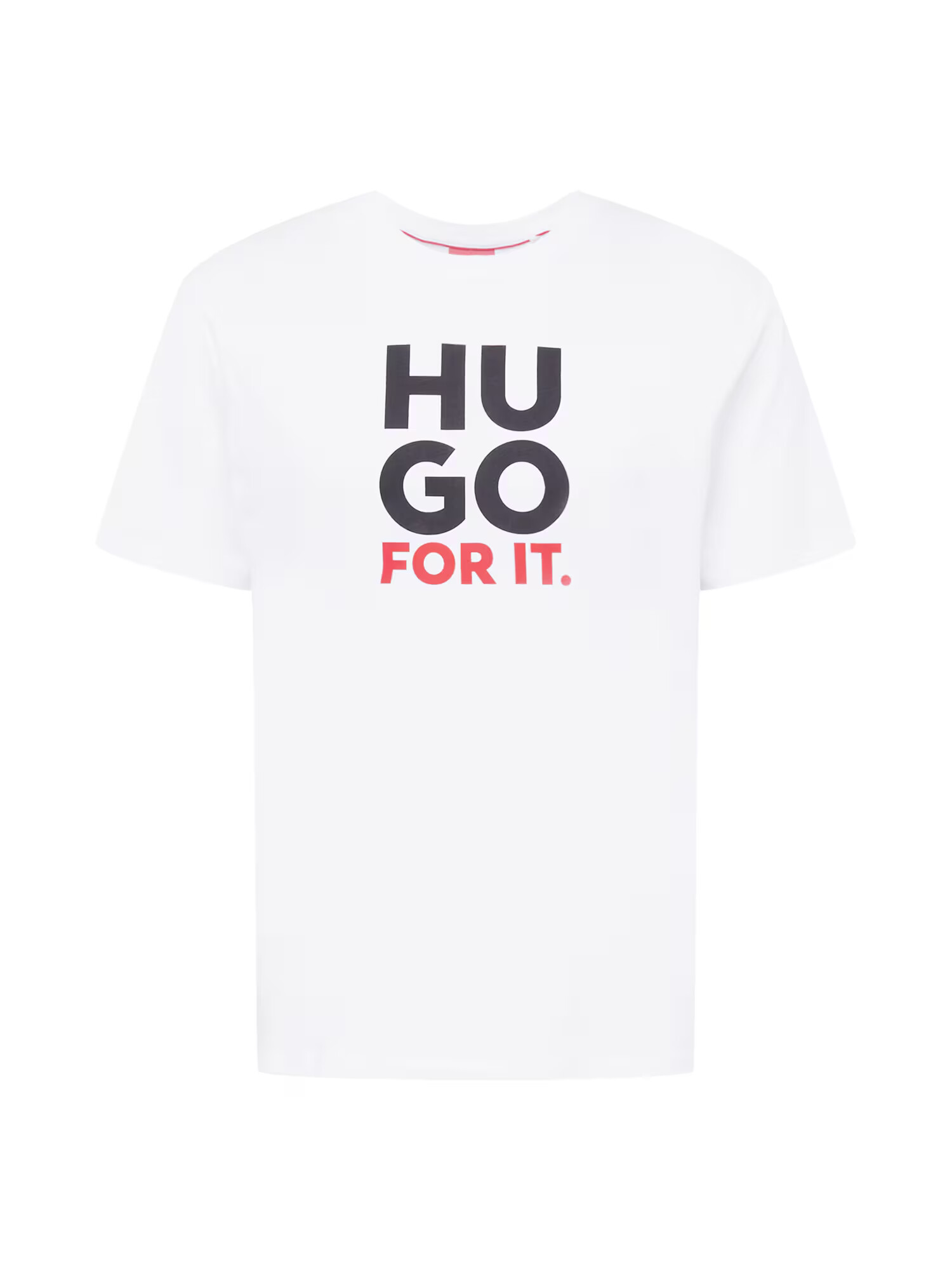 HUGO Tricou 'Dimentis' roșu / negru / alb - Pled.ro