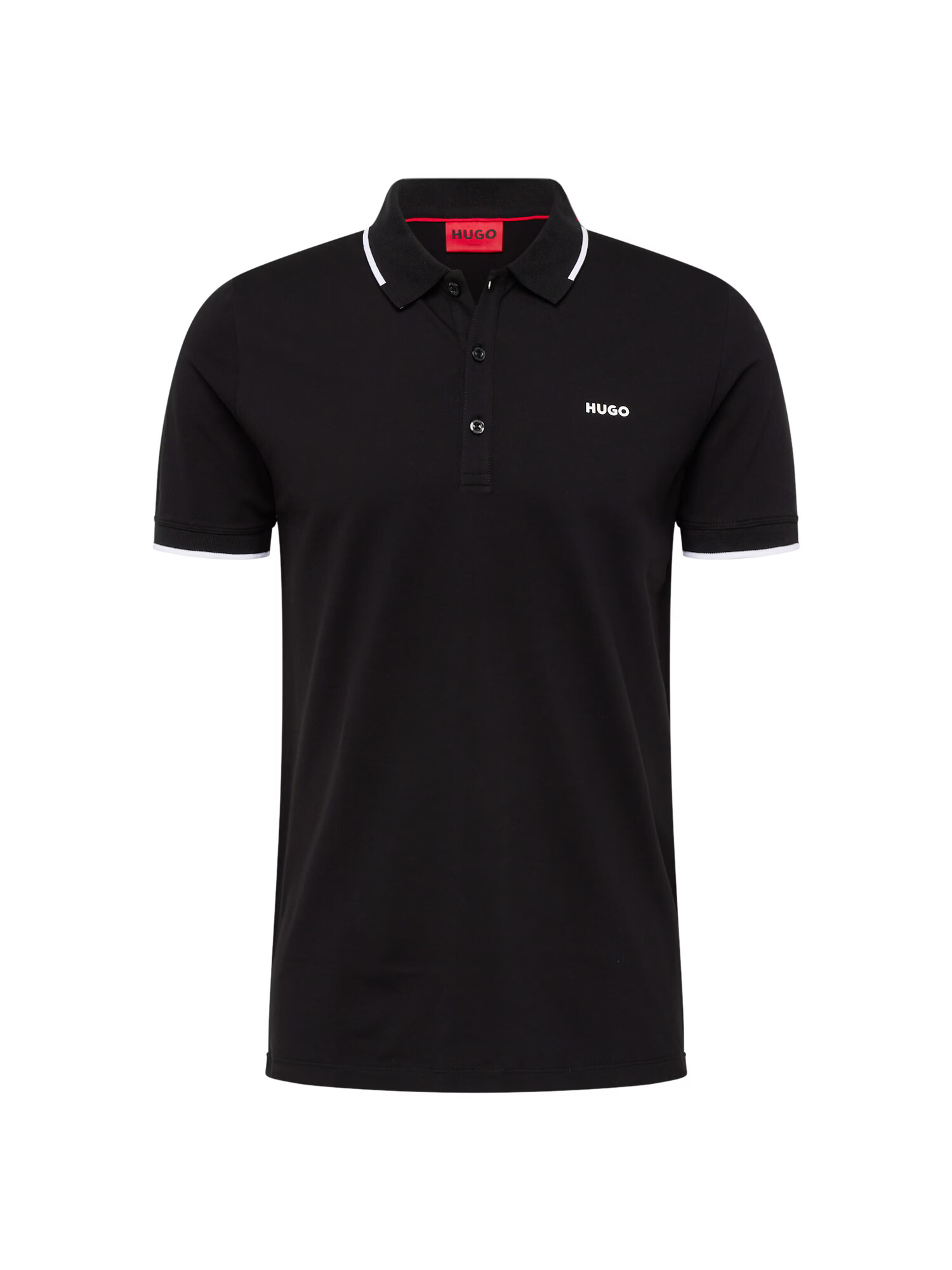 HUGO Red Tricou 'Dinoso' negru / alb - Pled.ro