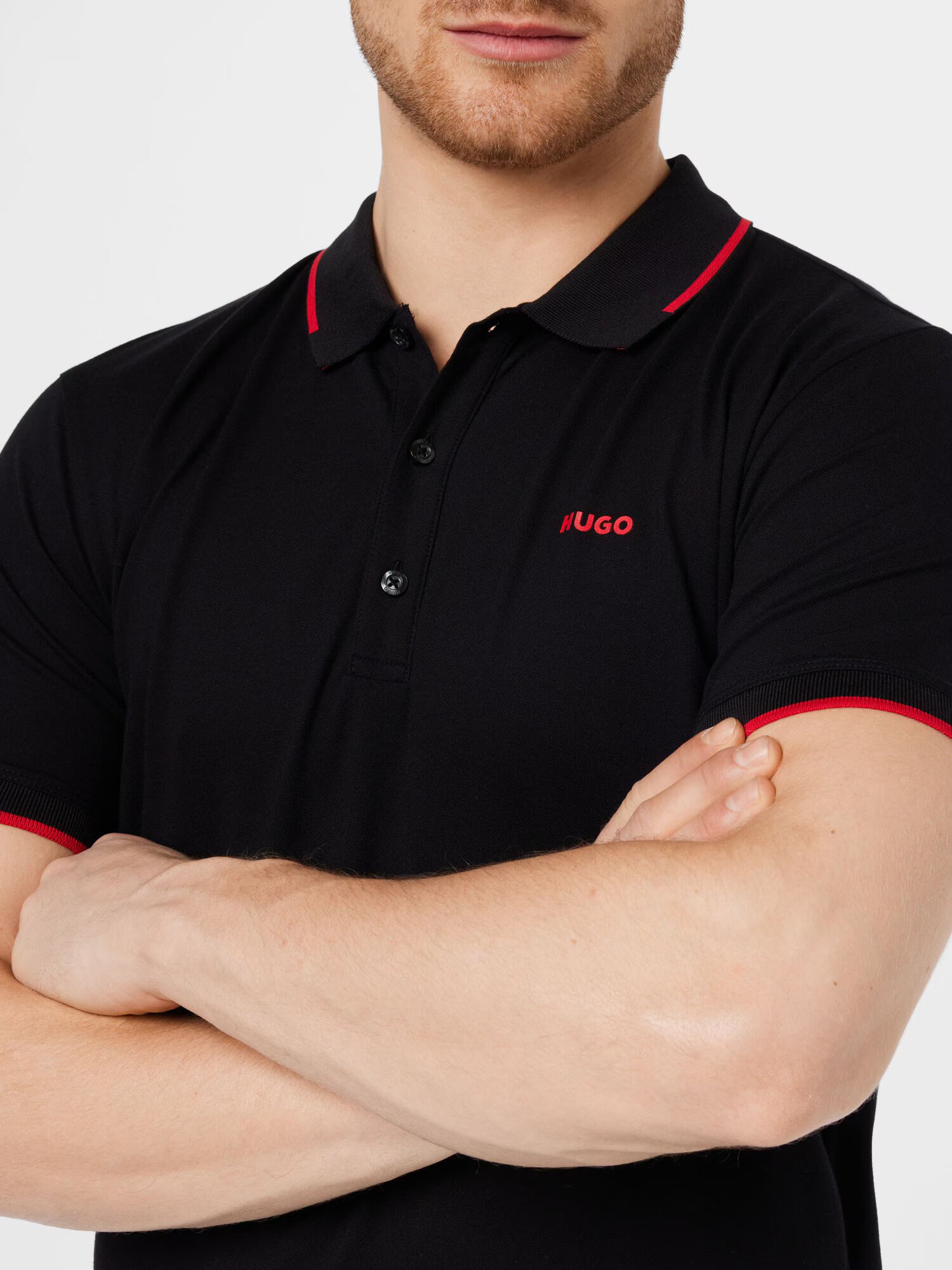 HUGO Red Tricou 'Dinoso' roși aprins / negru - Pled.ro