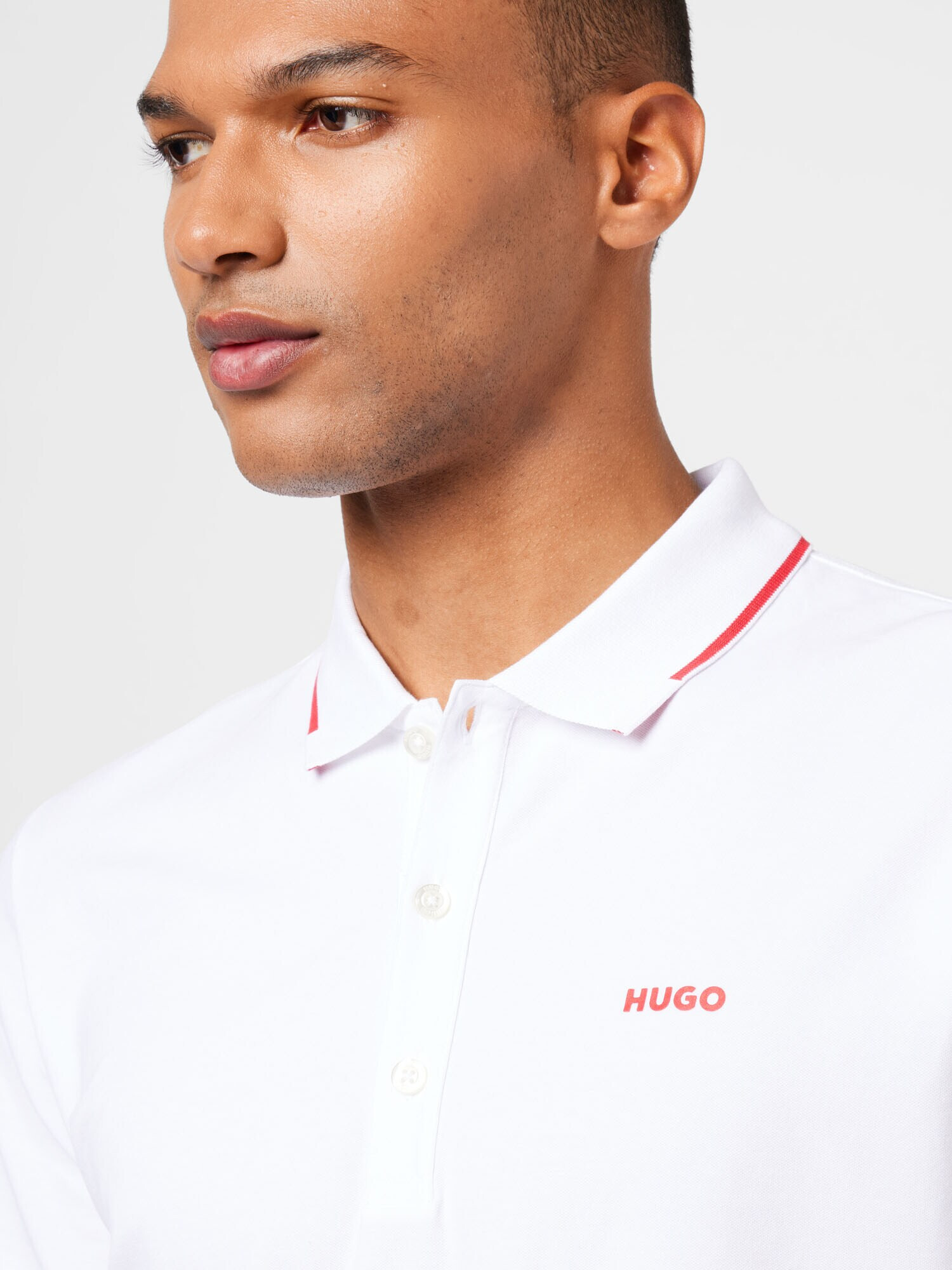 HUGO Red Tricou 'Dinoso' roșu / alb - Pled.ro