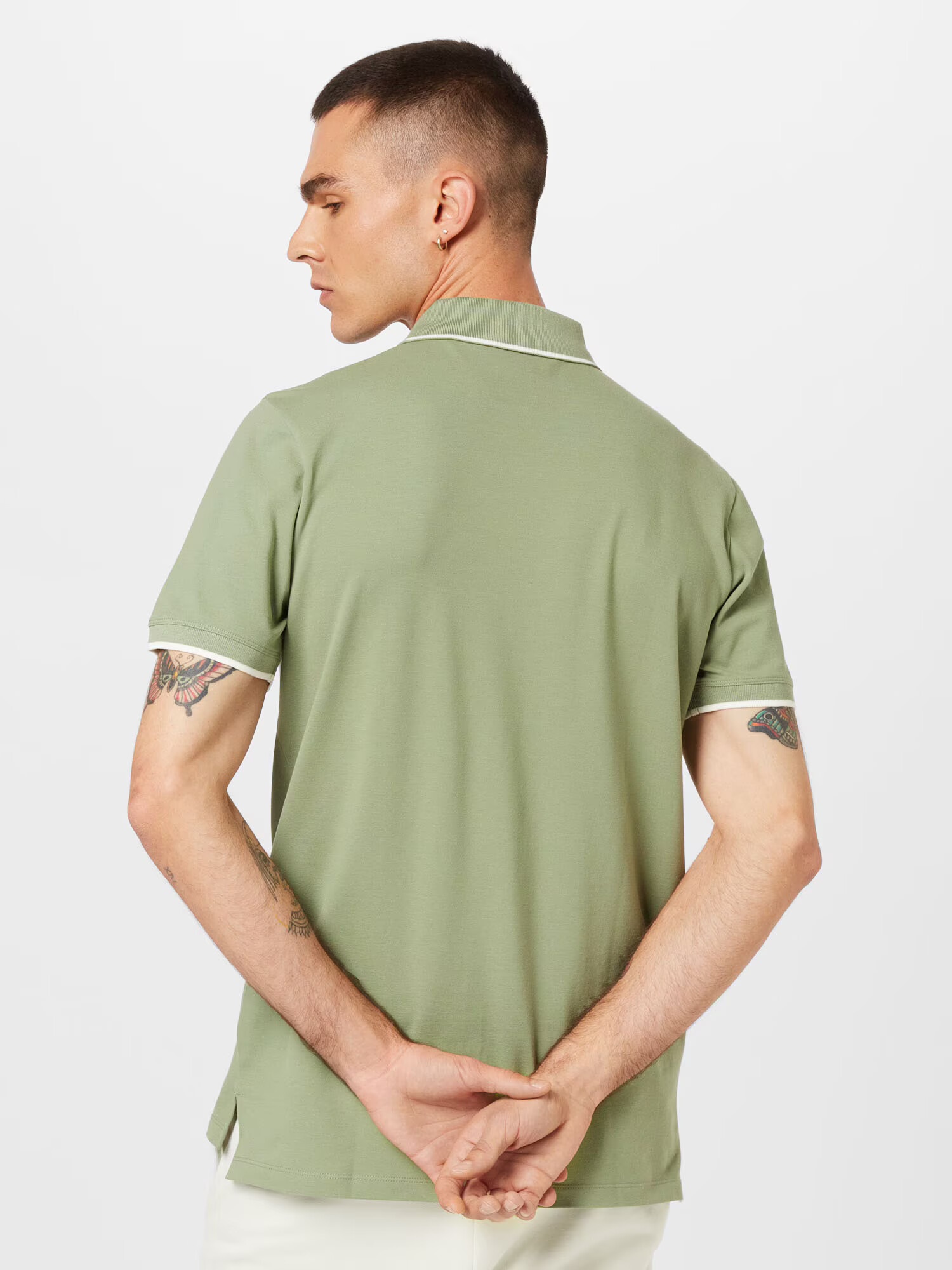 HUGO Tricou 'Dinoso' verde / alb - Pled.ro