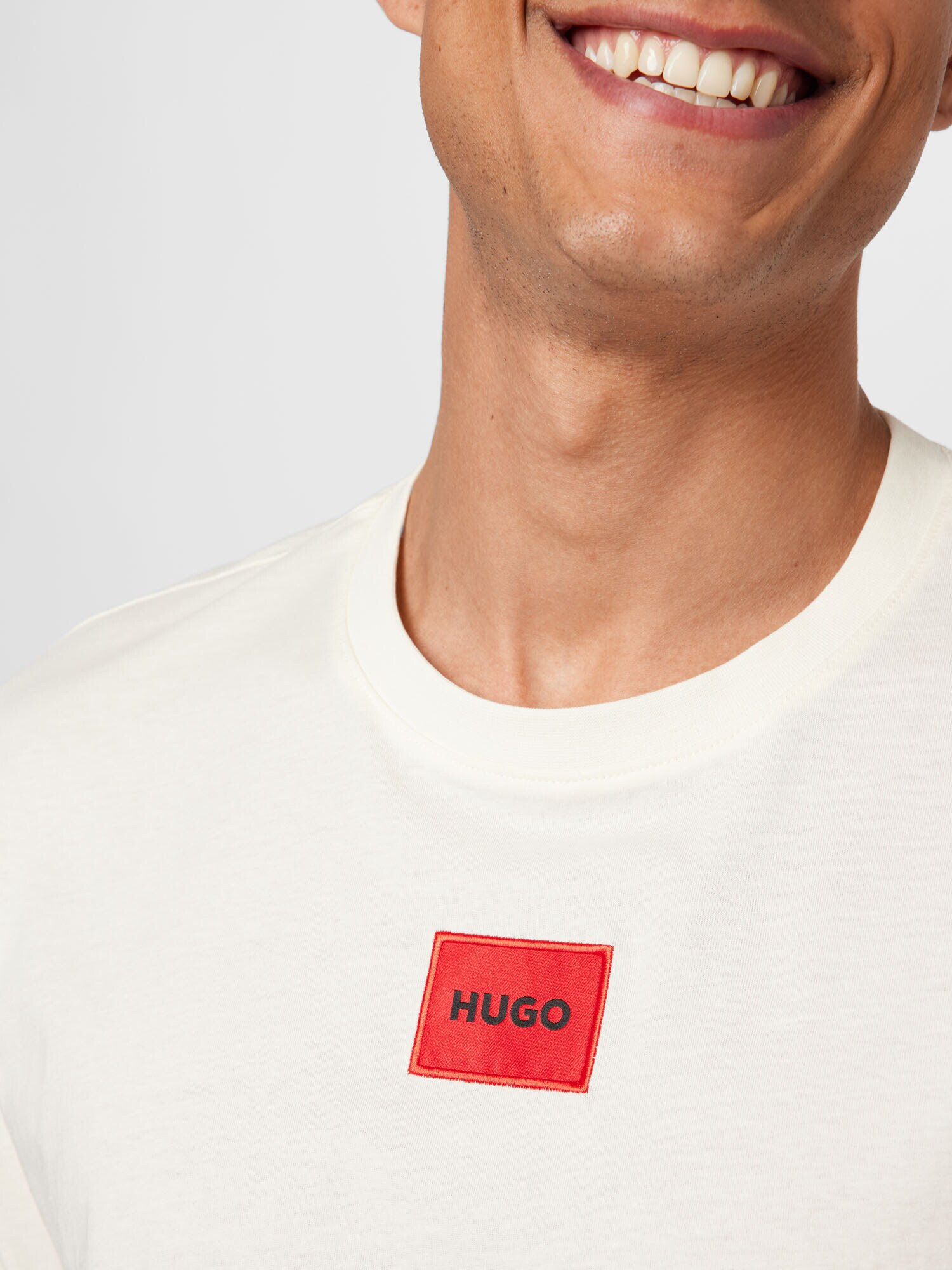 HUGO Tricou 'Diragolino' bej / sângeriu / negru - Pled.ro