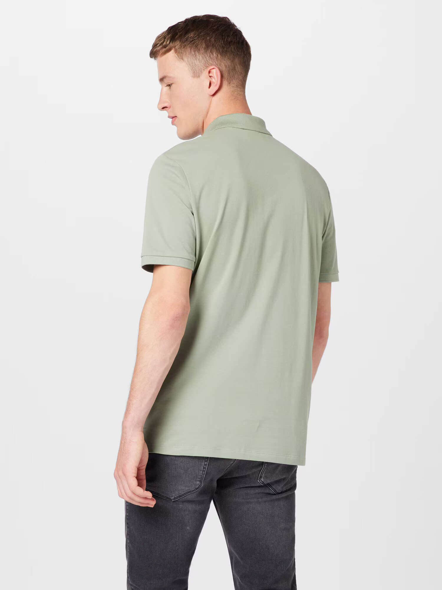 HUGO Red Tricou 'Donos' verde pastel / alb - Pled.ro