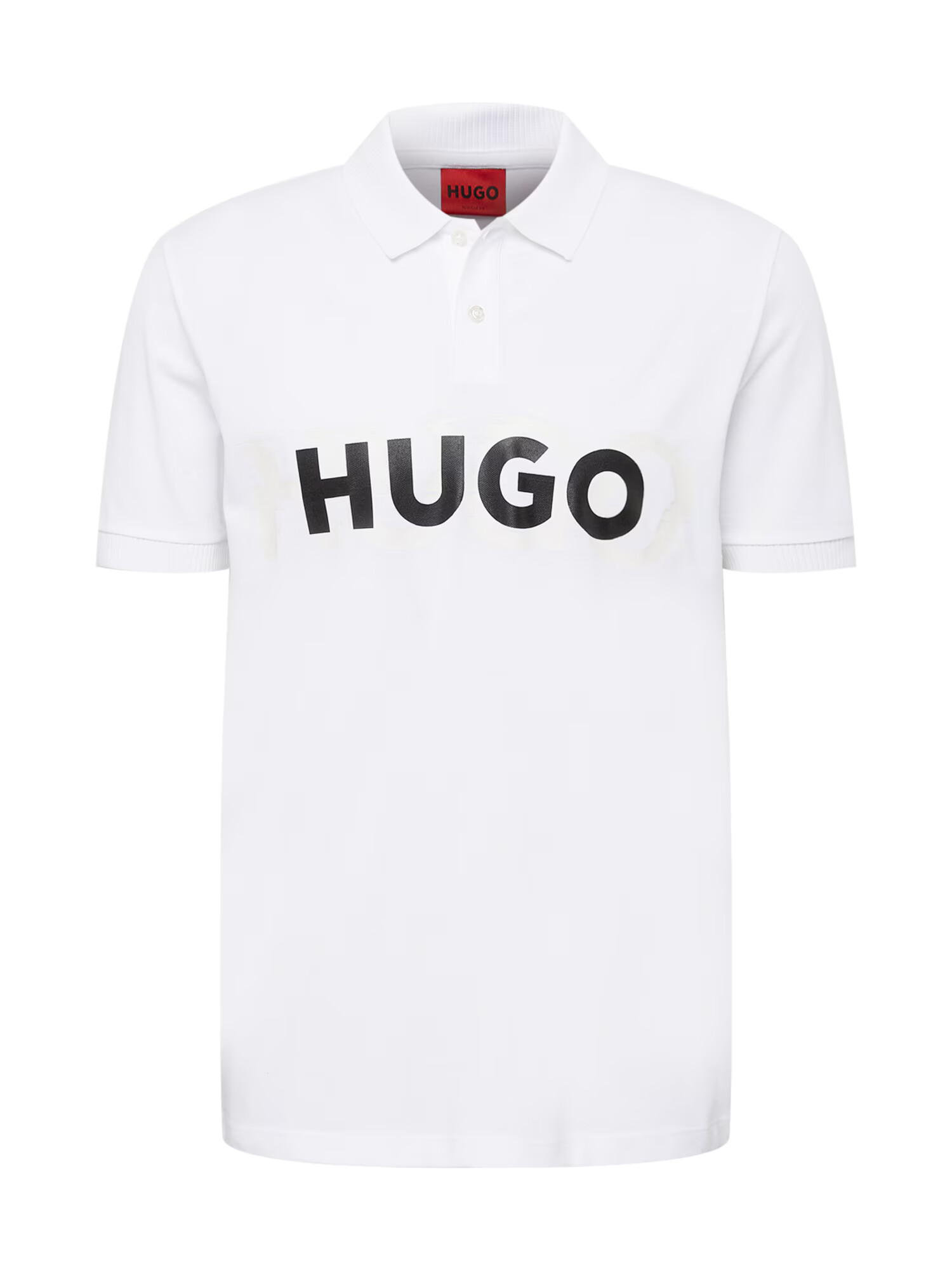 HUGO Tricou 'Dristofano' negru / alb - Pled.ro